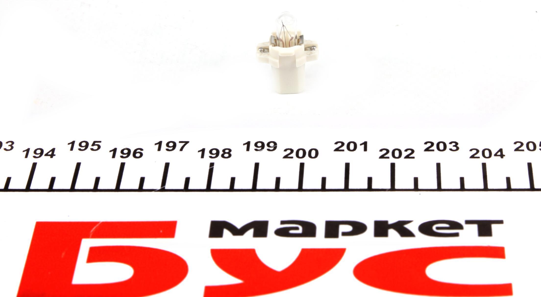 Автолампа 12V 2W B8.3d (в щиток приладів/біла) (PB3 2W 12V)