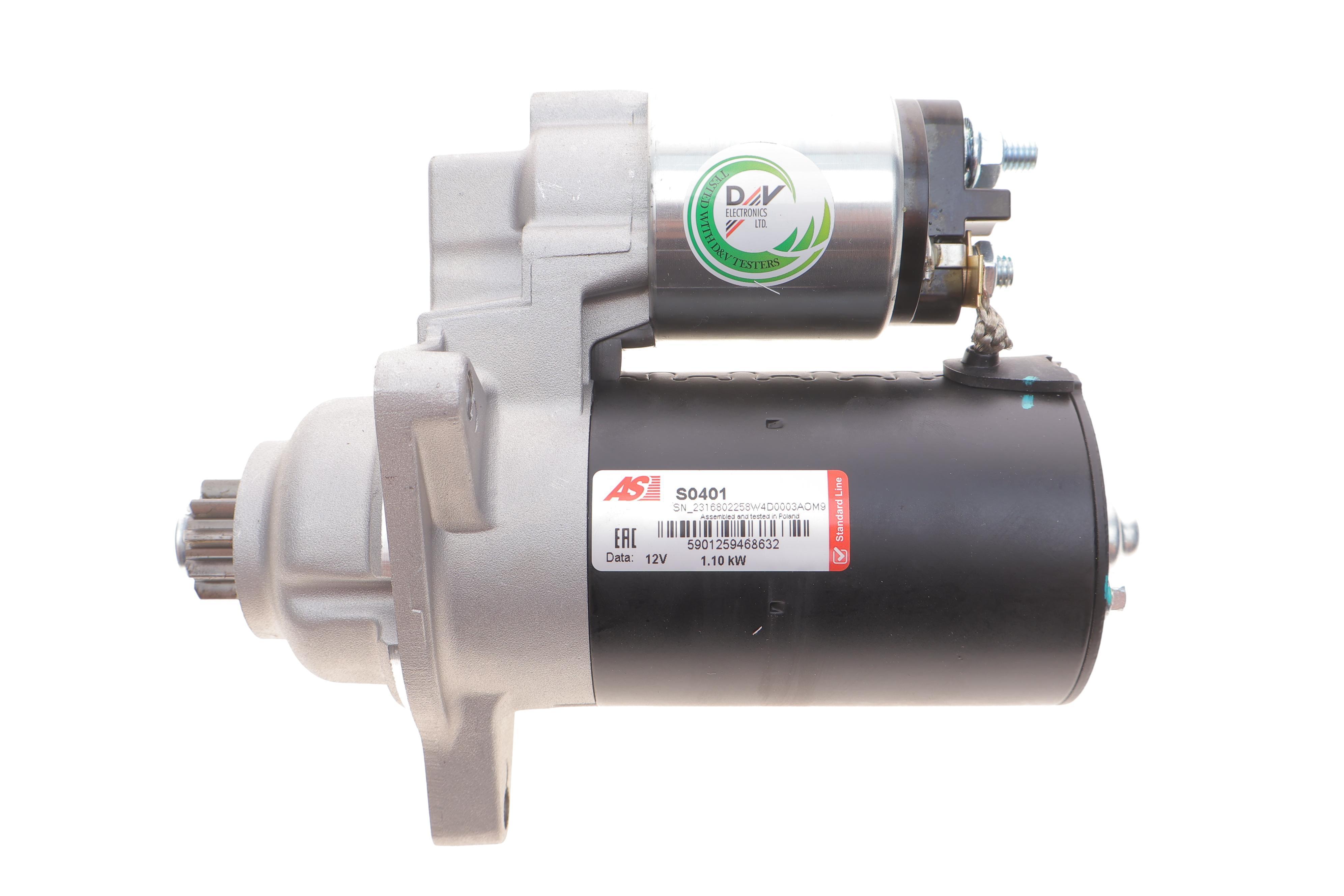 Стартер VW T4 2.0 90-03 (12V/1.1kw) (z=10) = 113677