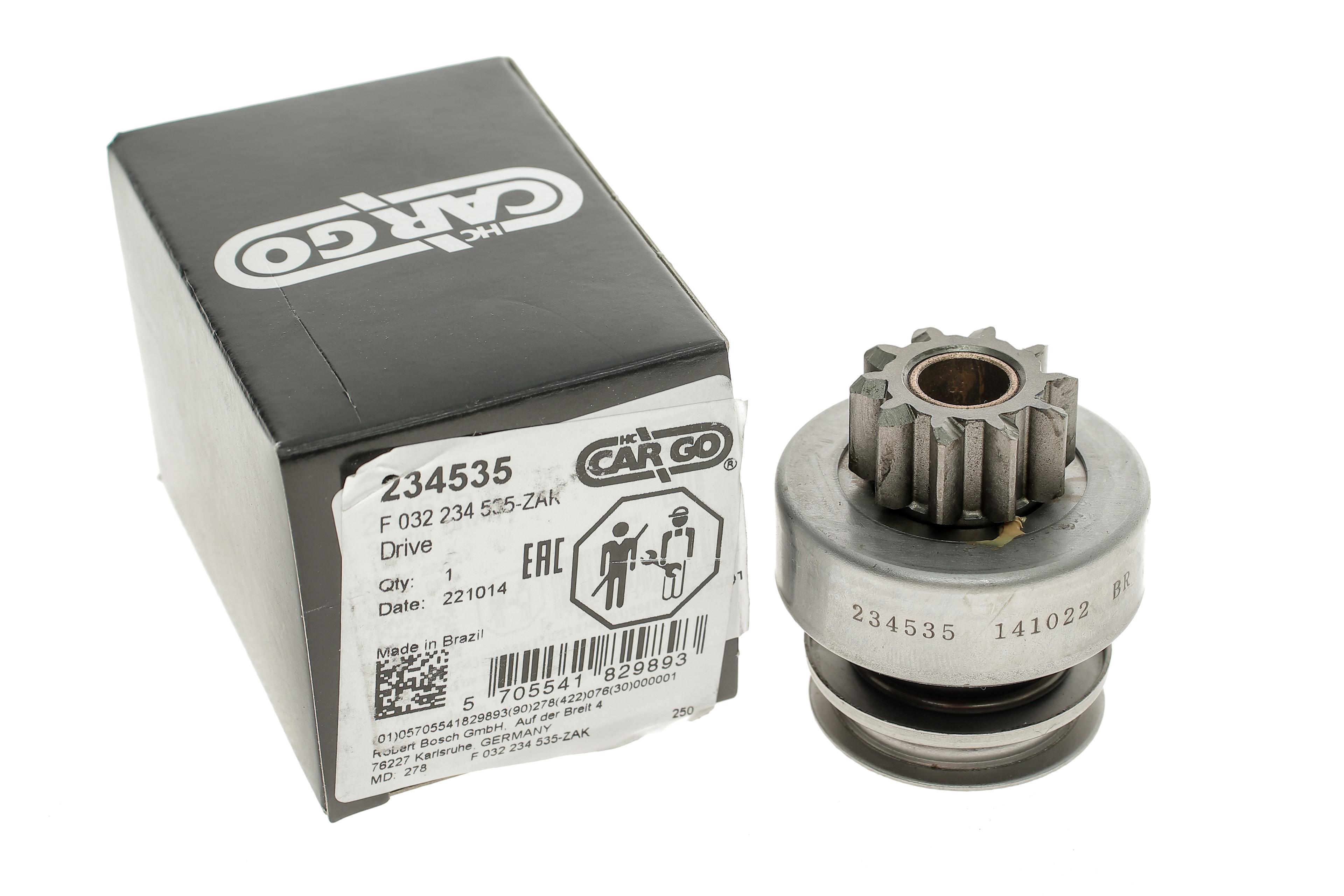 Бендикс стартера Opel Vivaro 2.0 19-/Fiat Ducato 2.0 JTD 01-06 (z=10) = 234535