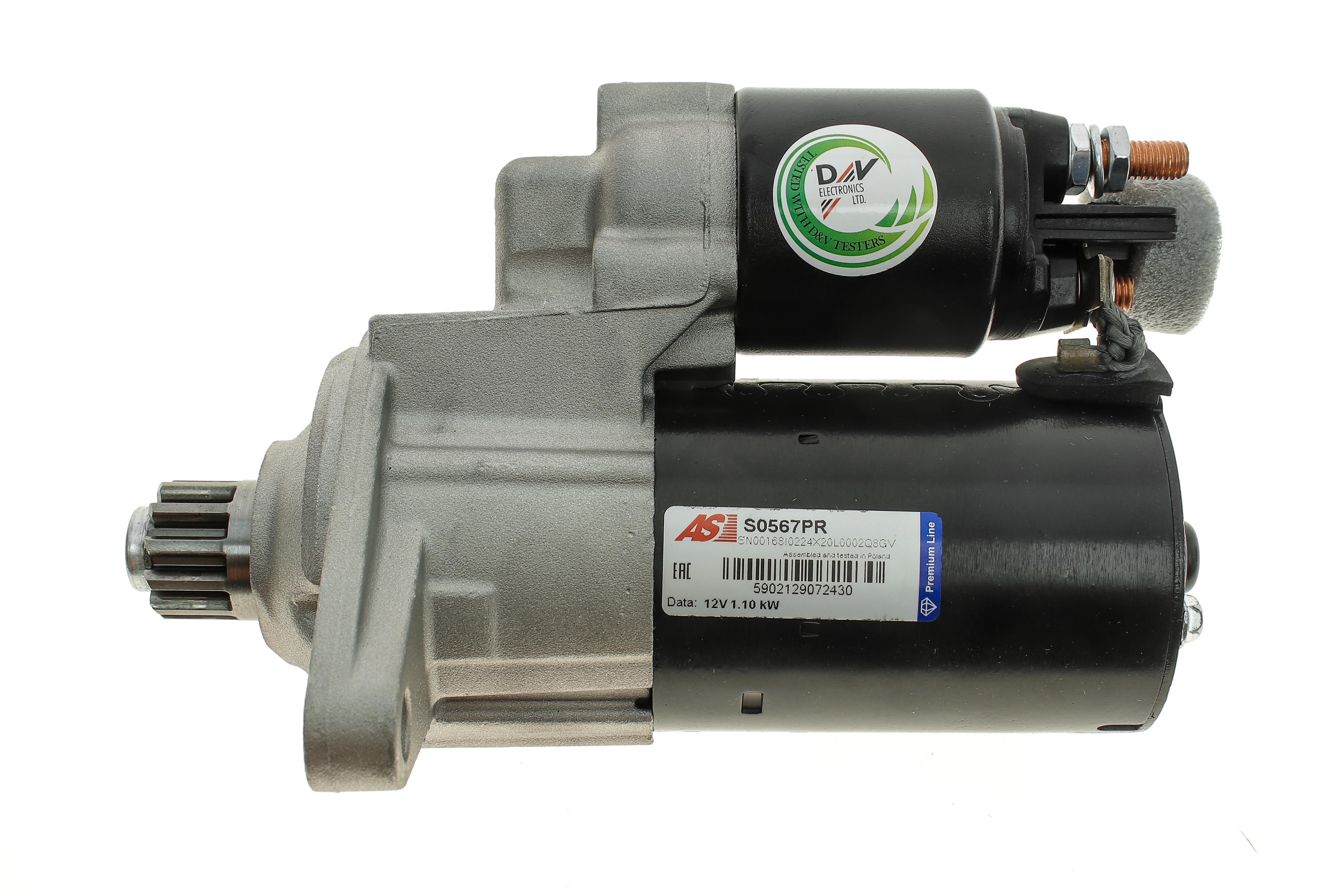 Стартер Audi A3/Q3/VW Passat 1.8/2.0 12- (12V/1.1kw) (z=11)