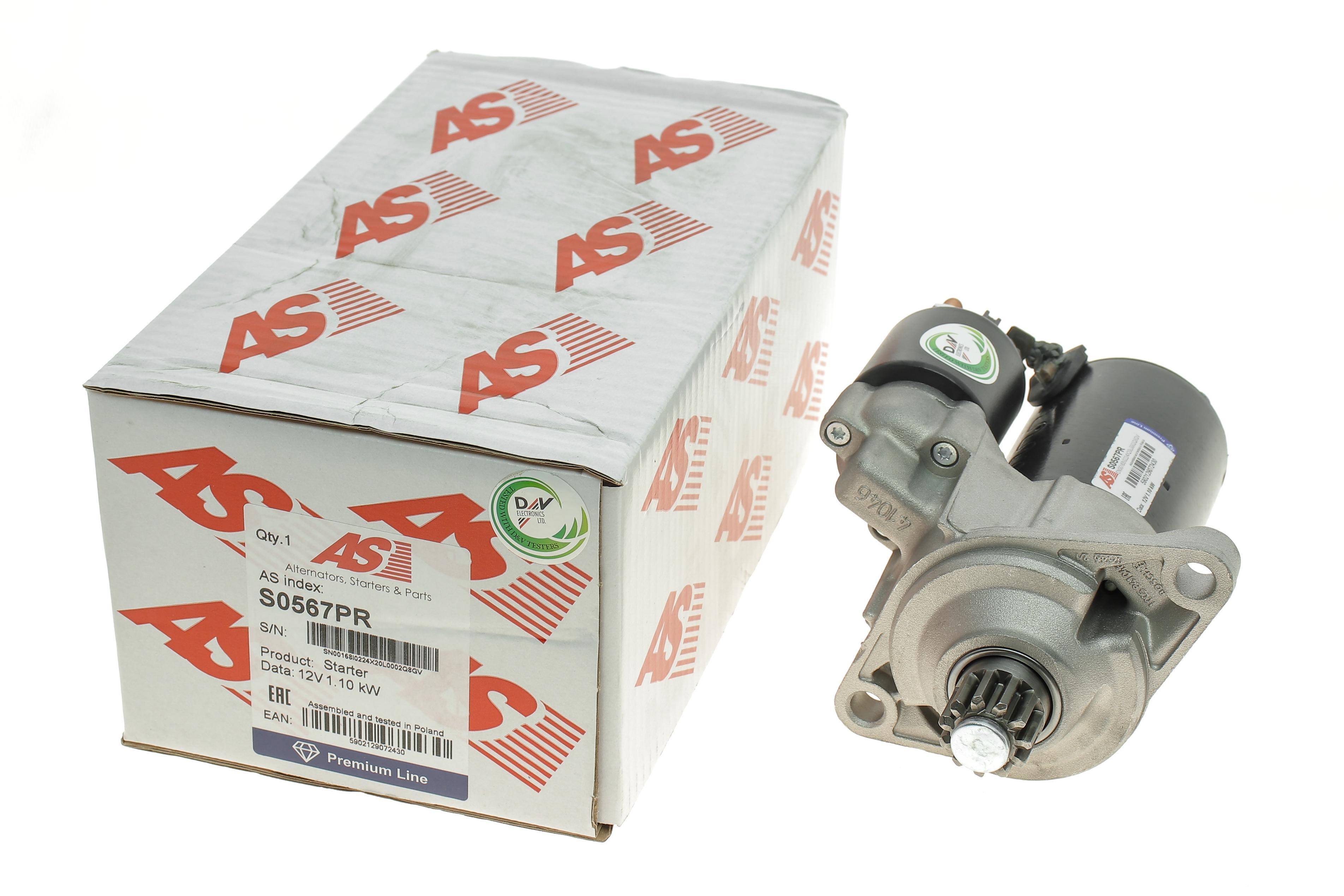 Стартер Audi A3/Q3/VW Passat 1.8/2.0 12- (12V/1.1kw) (z=11)