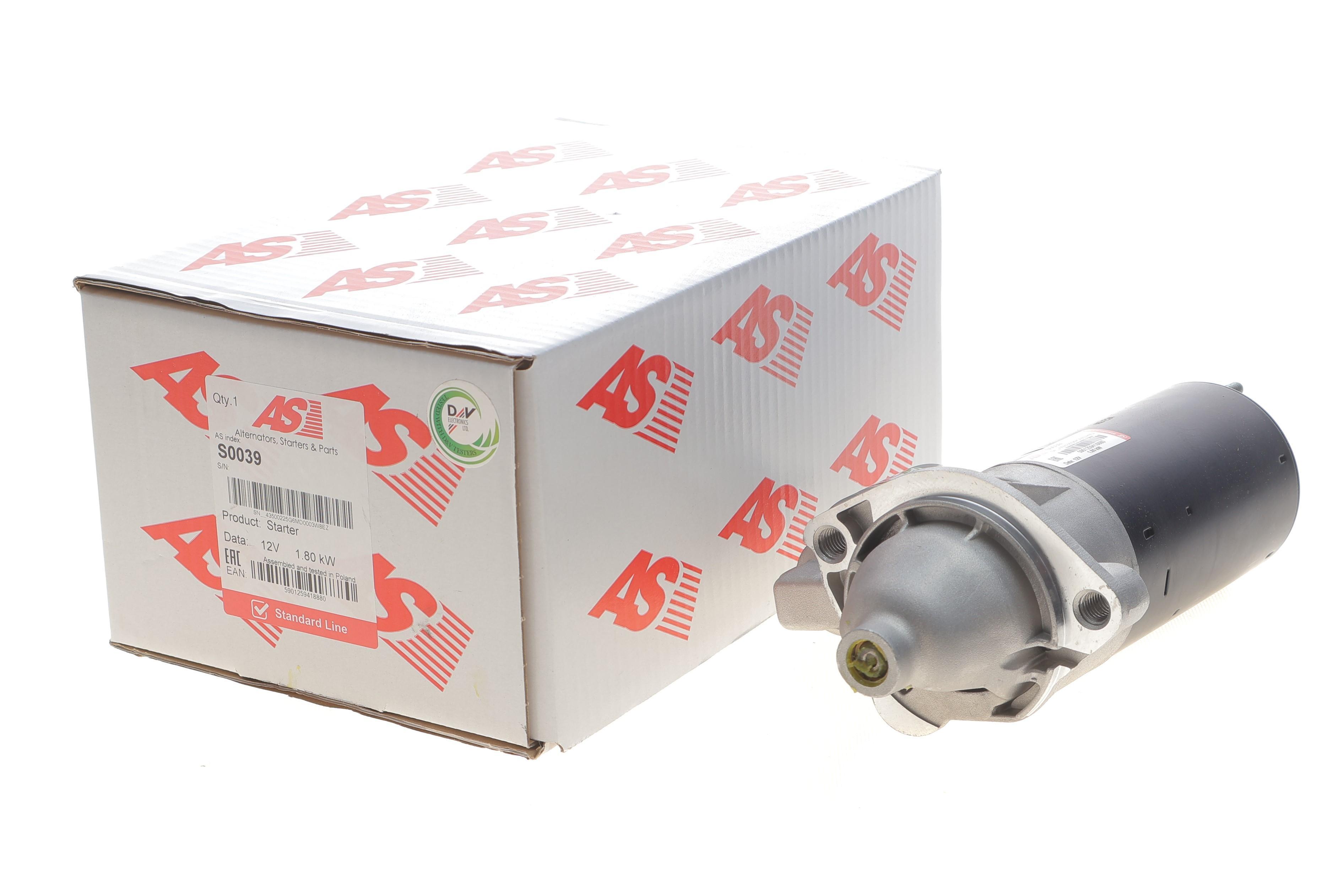 Стартер VW Passat/Audi A4/A6 1.9 TDi 96-05/Skoda Superb 1.9 TDi 01-08 (12V/1.8kw) (z=9)