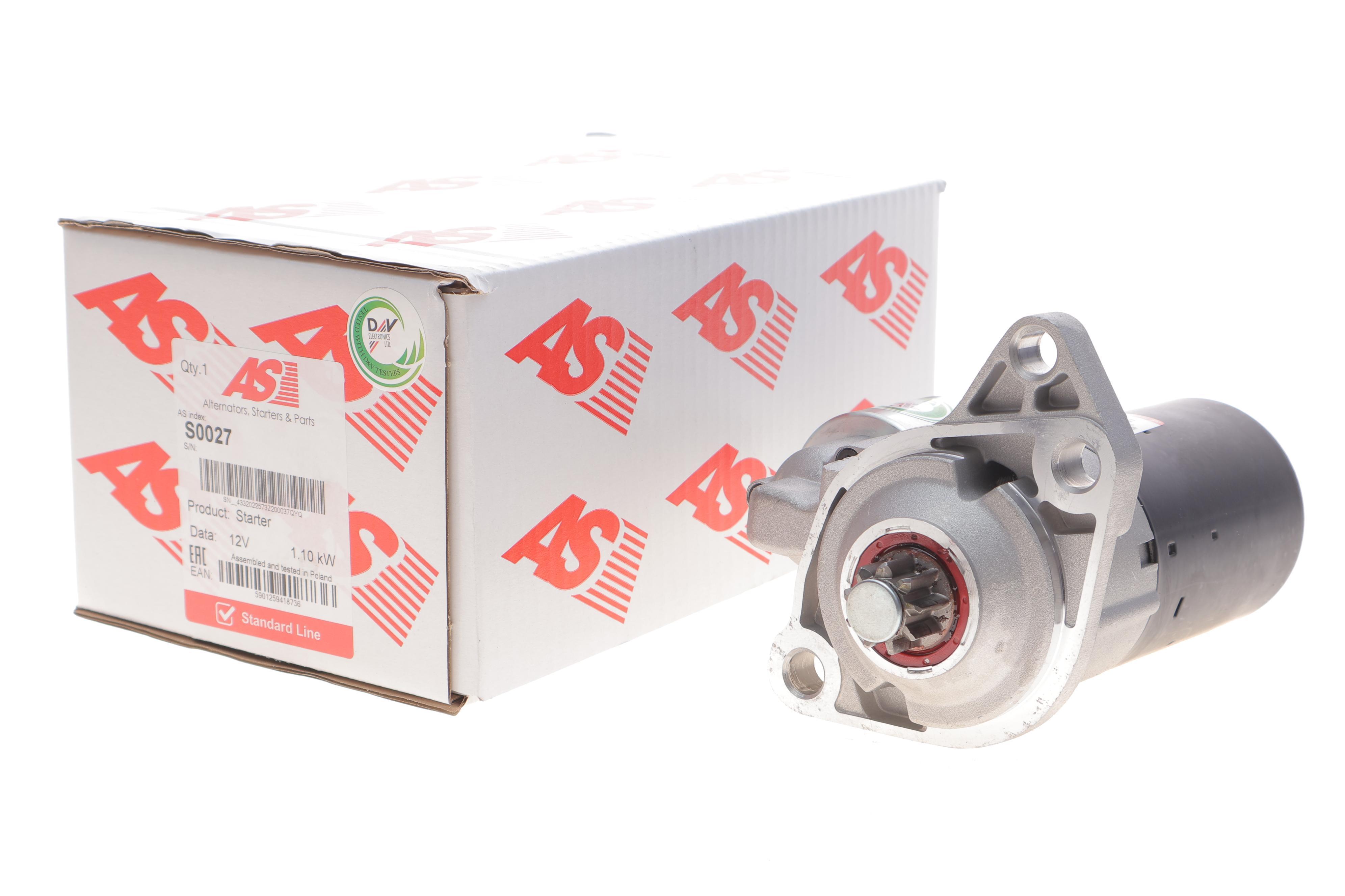 Стартер Audi A3/Ford Galaxy/VW Caddy/Golf/Passat/Skoda Octavia 1, 4-2.0/1.9 SDI/TDI 91-05 (1.1kw) (z