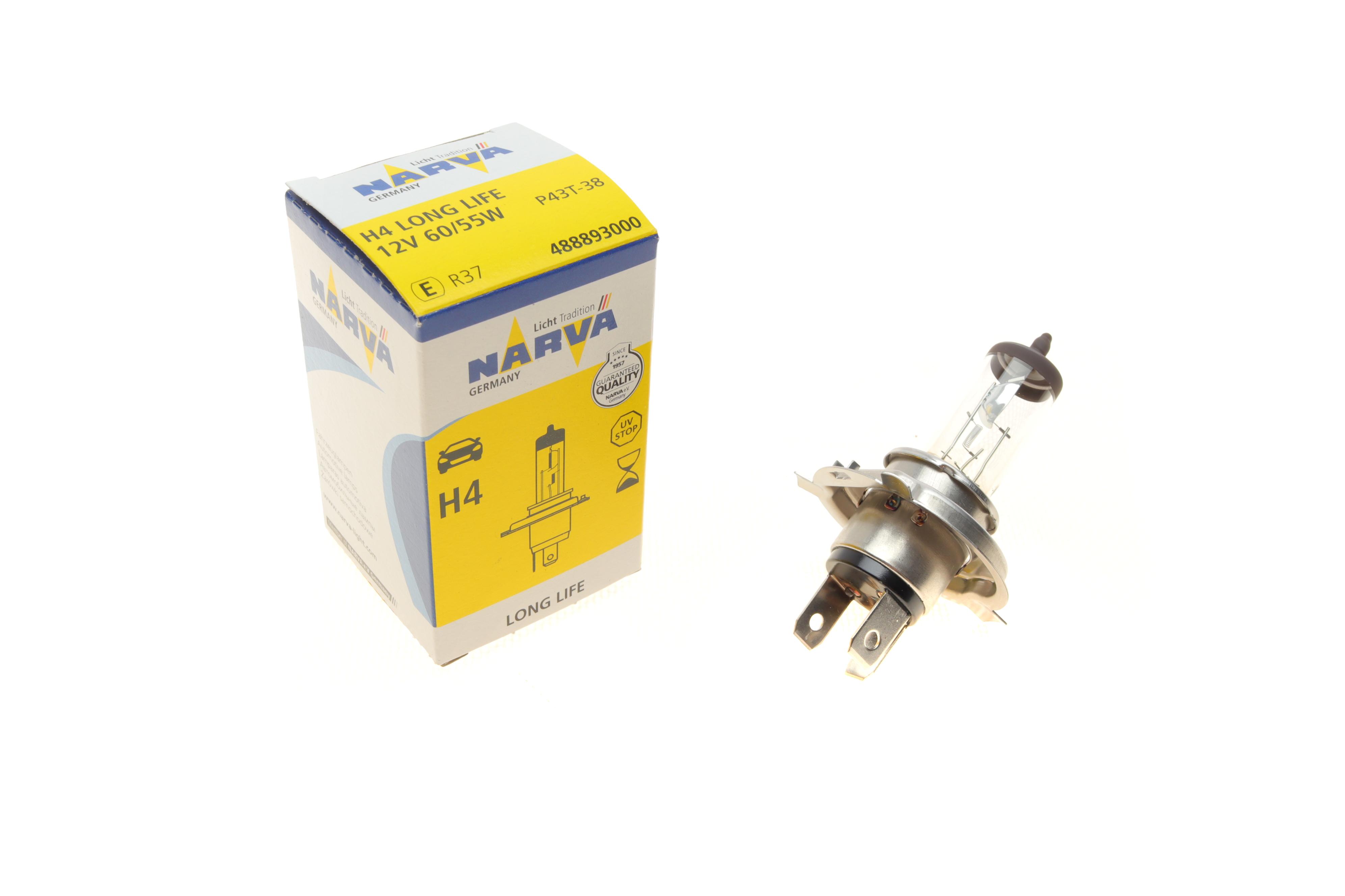 Автолампа H4 12V 60/55W P43t Long Life