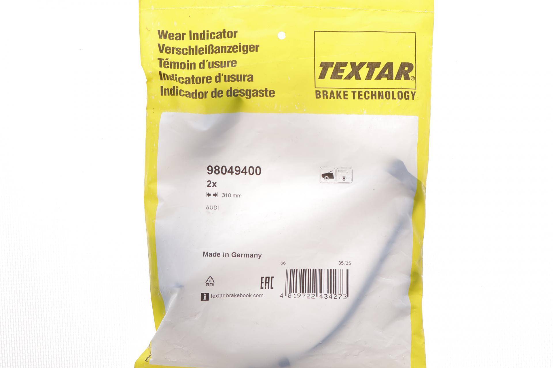 Датчик зносу гальмівних колодок (передніх) Audi A6/A8 09- (к-кт 2шт)