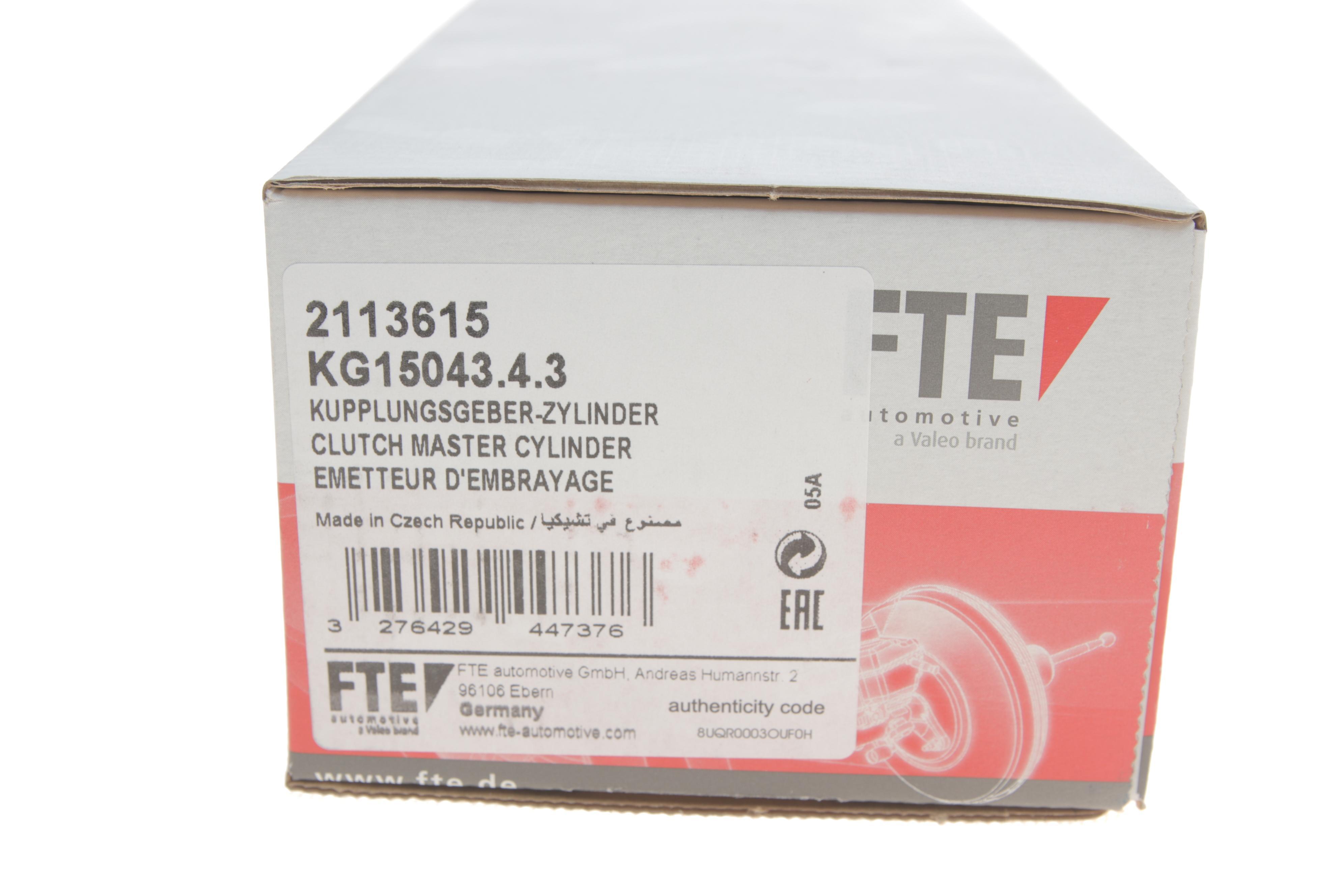 Циліндр зчеплення (головний) Renault Trafic/Opel Vivaro 01- = KG15043.4.3