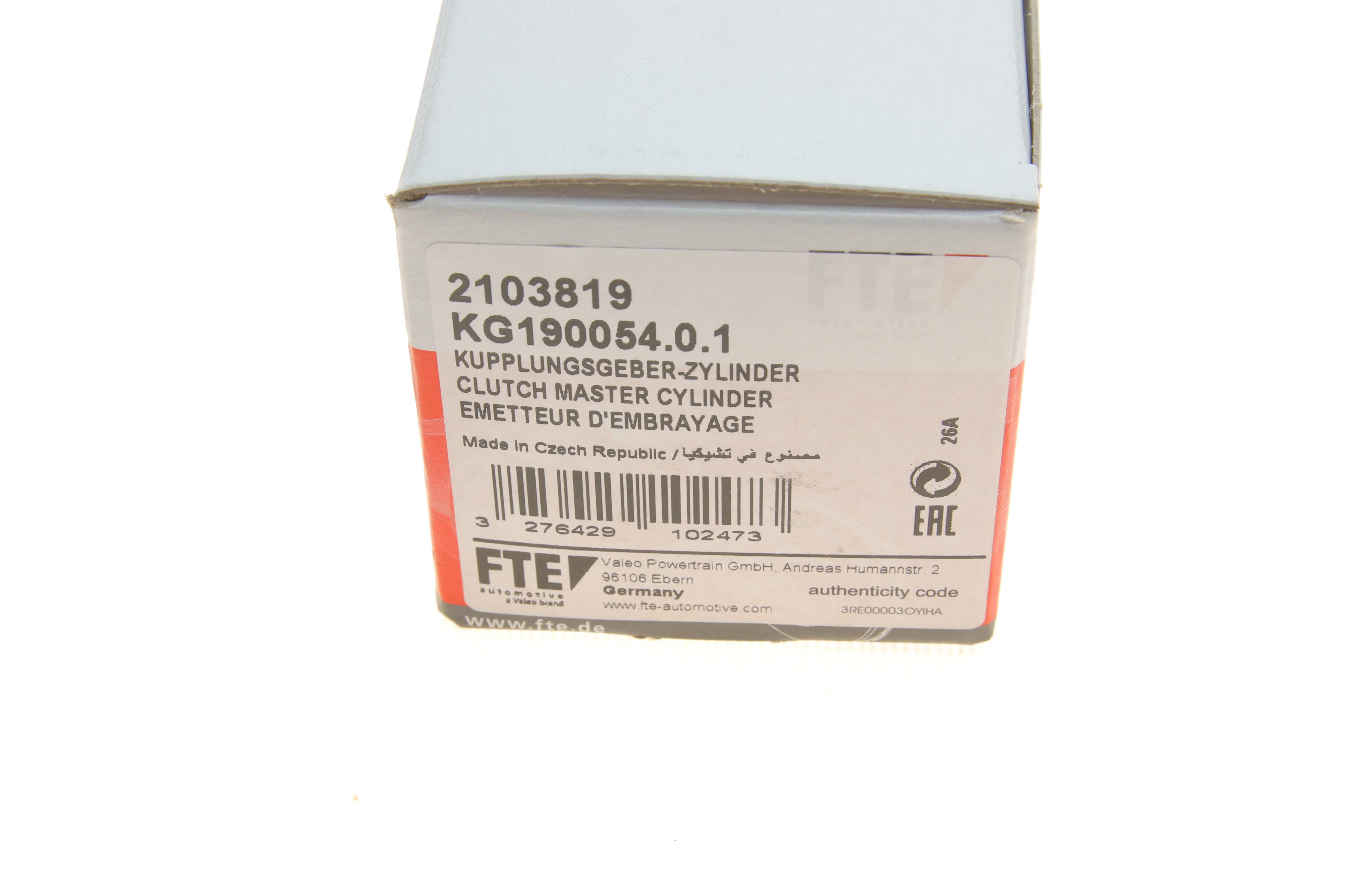 Циліндр зчеплення (головний) MB Sprinter/Vito 96- = KG190054.0.1