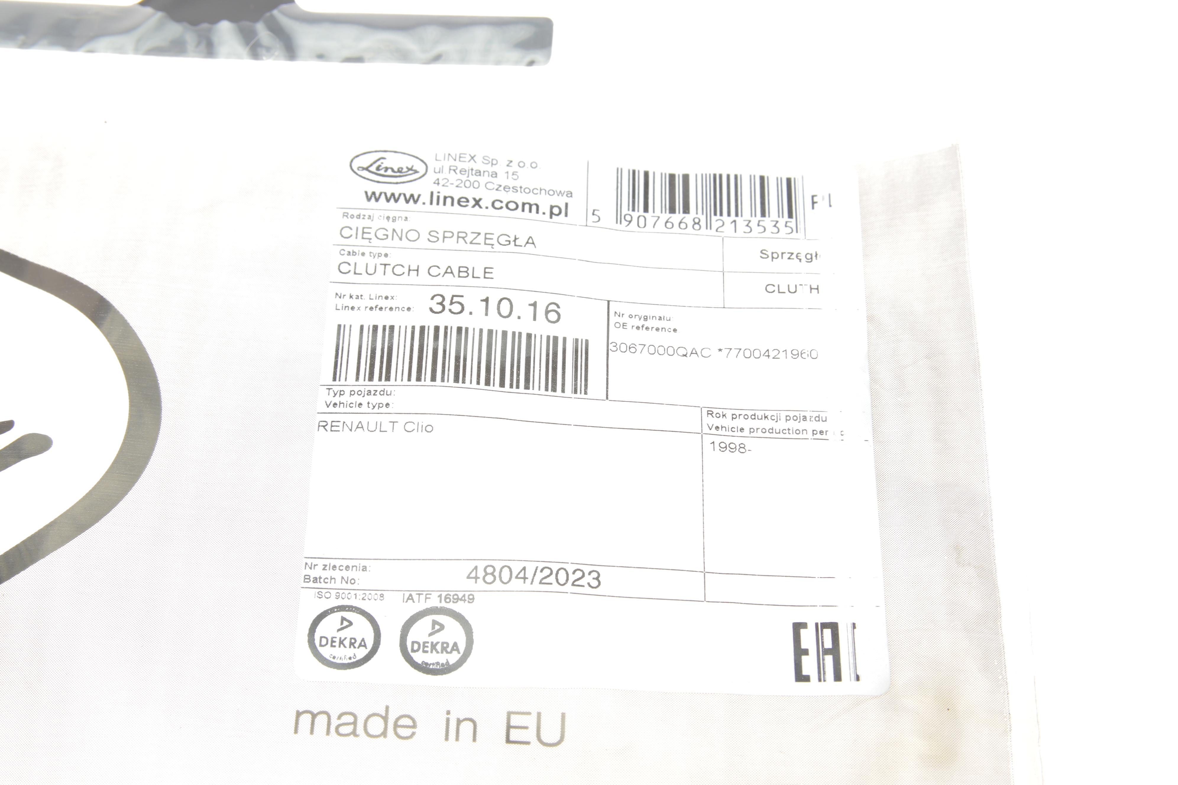 Трос зчеплення Renault Kangoo 1.2/1.4i/1.9D 98- (935/565)