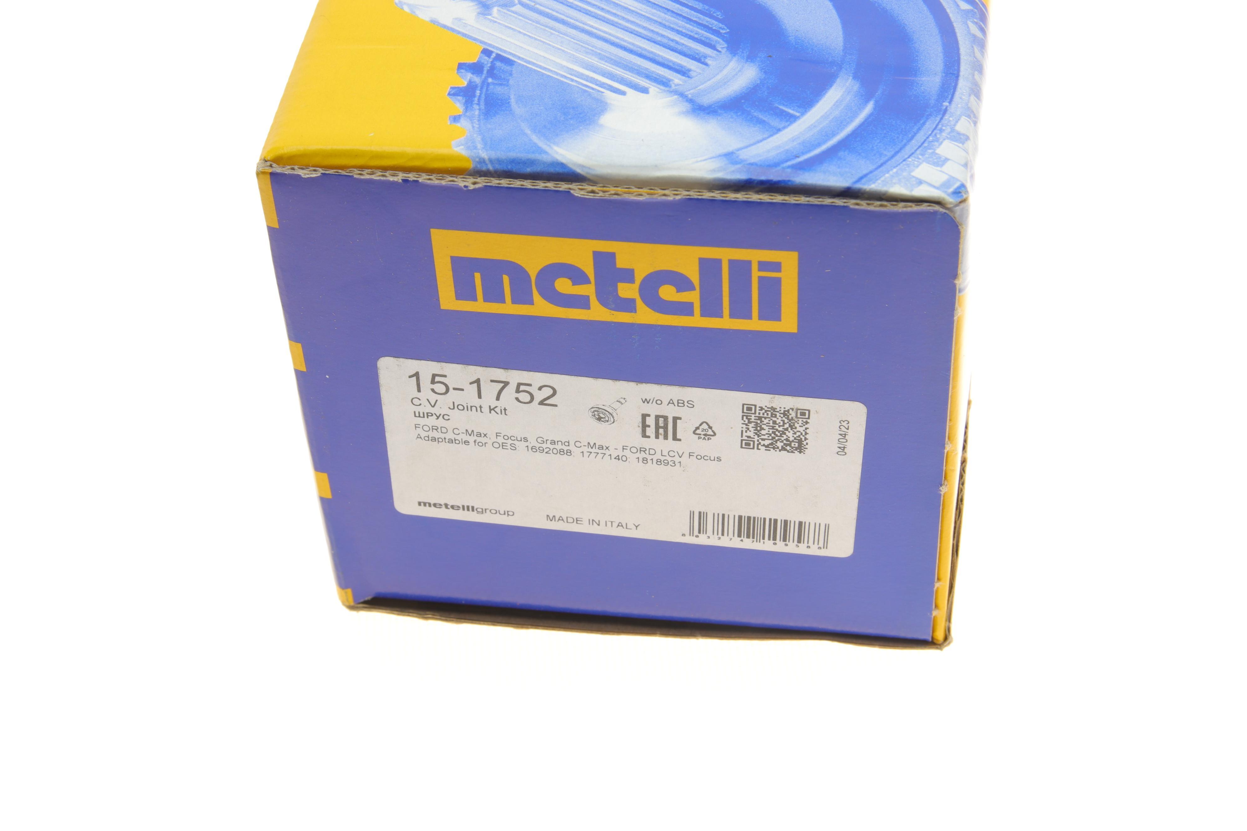 ШРКШ (зовнішній) Ford C-Max II 1.6 CNG/LPG/Ti/Flexifuel 10- (27z/24z/62.8mm/81mm/46.6mm)