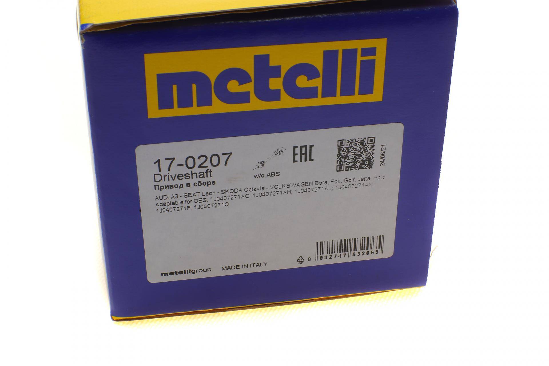 Піввісь (передня) (L) Audi A3 96-03/Skoda Octavia 96-10/VW Golf IV/Bora 97-06 (36z/33z/554mm)