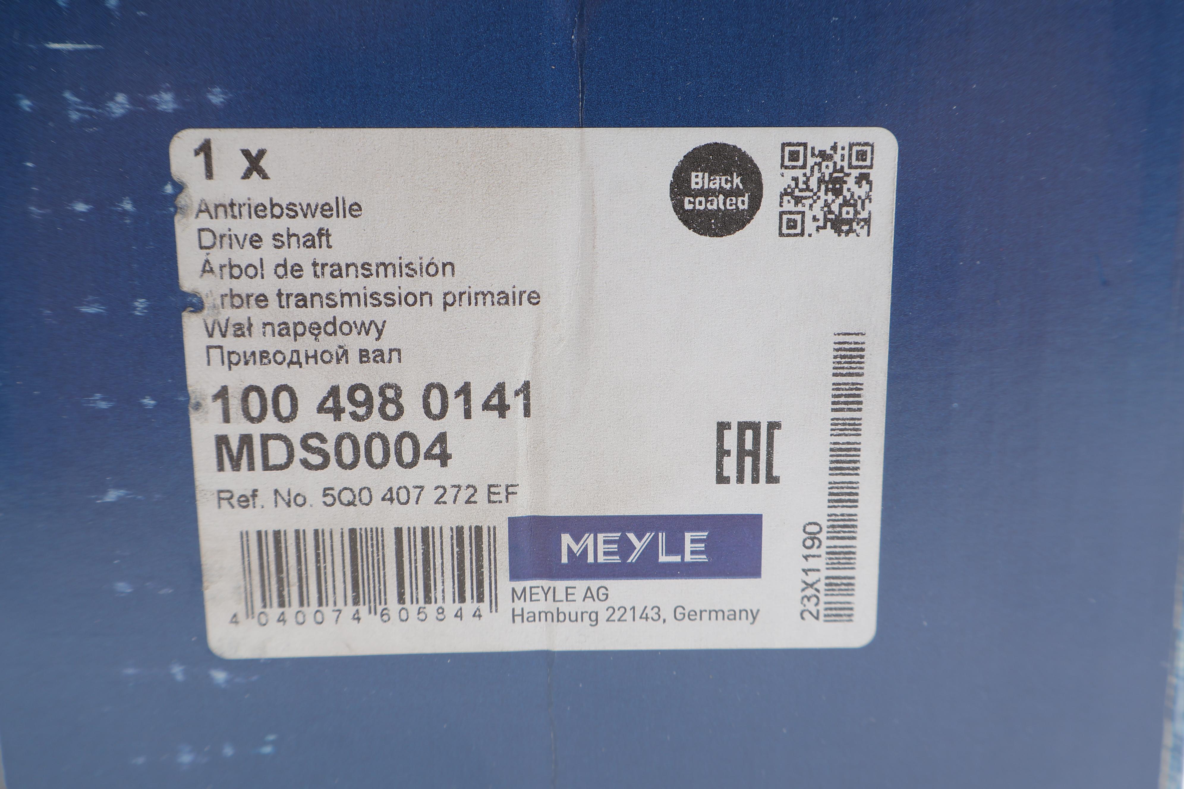 Піввісь VW Caddy/Golf/Passat/Touran 1.6/2.0 03- (R)