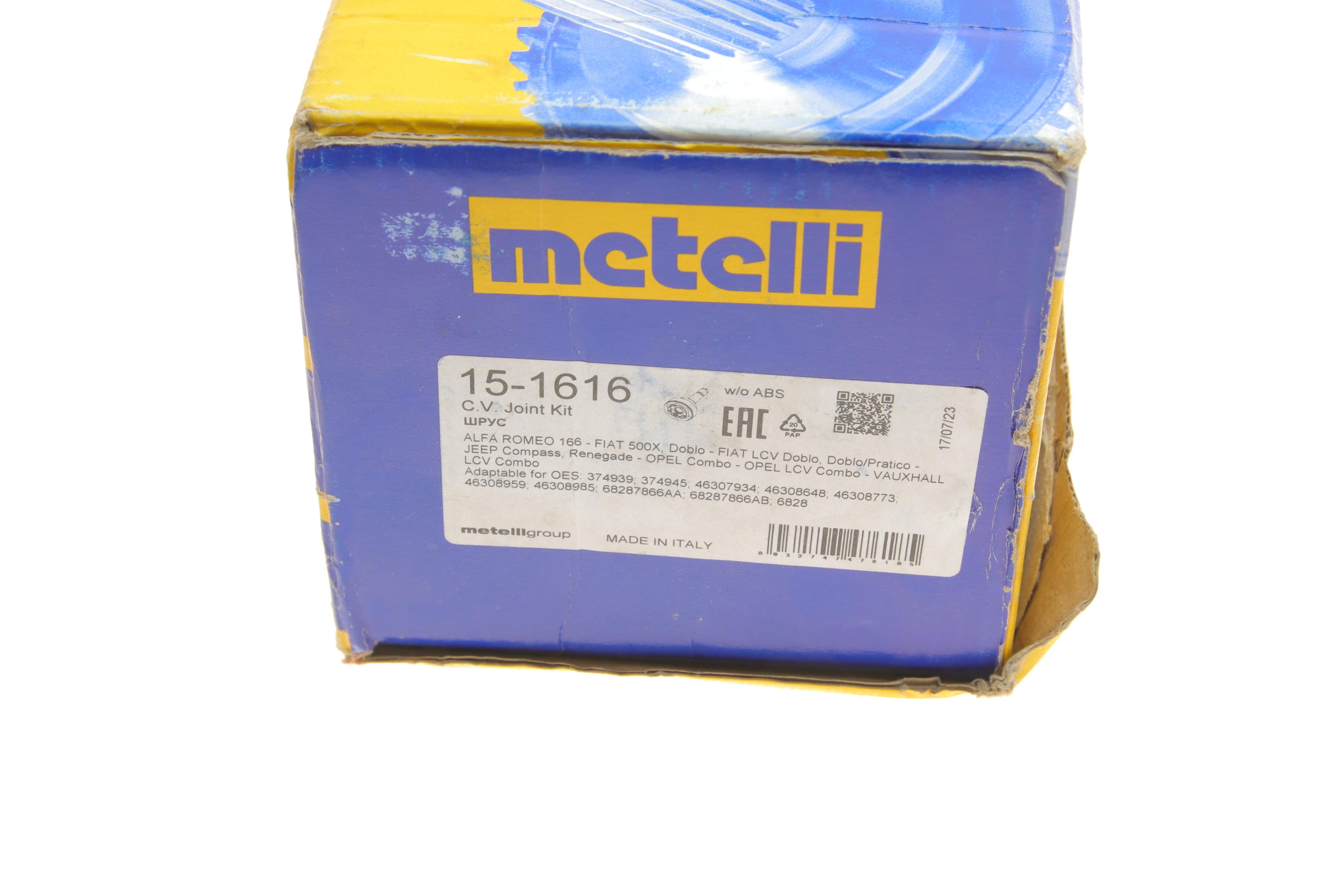 ШРКШ (зовнішній) Fiat Doblo 10-/500X 14-/Opel Combo 12-/Jeep Compass 17- (27z/26z/59mm/91mm/48.6mm)