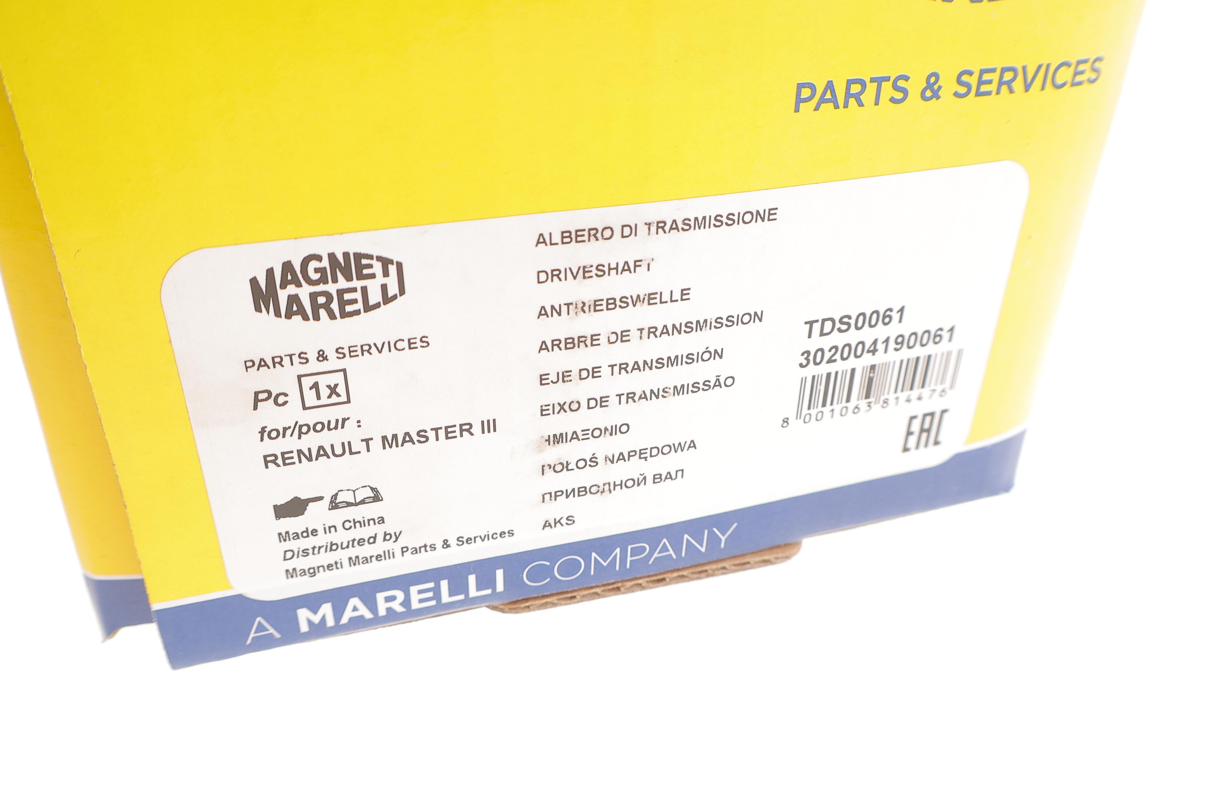 Піввісь (передня) Renault Master III 2.3dCi 10- (L) (TDS0061)