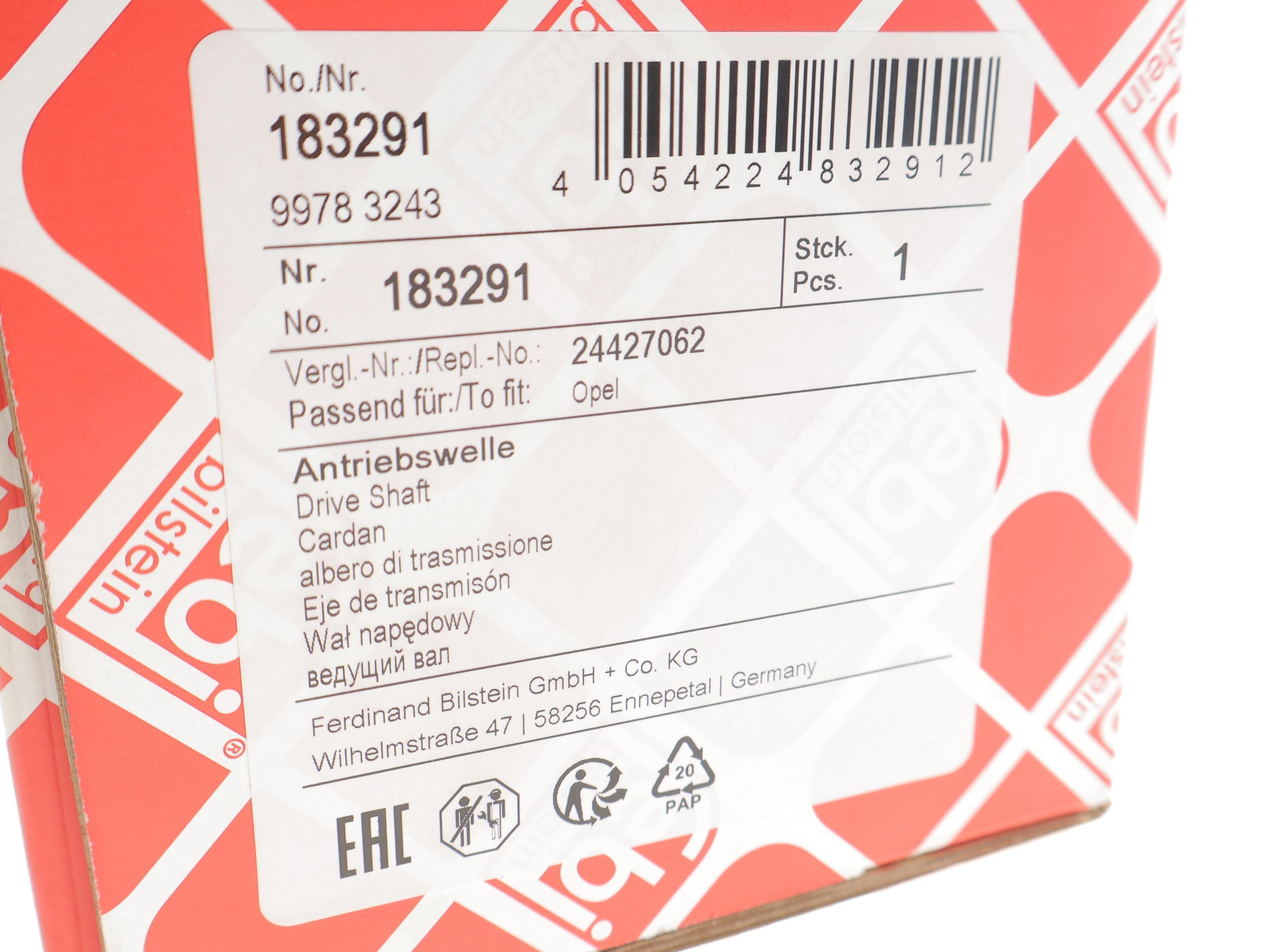 Піввісь (передня) Opel Combo 1.6/1.7DTI/DI 01- (L) (22x22x582x29T) (+ABS)