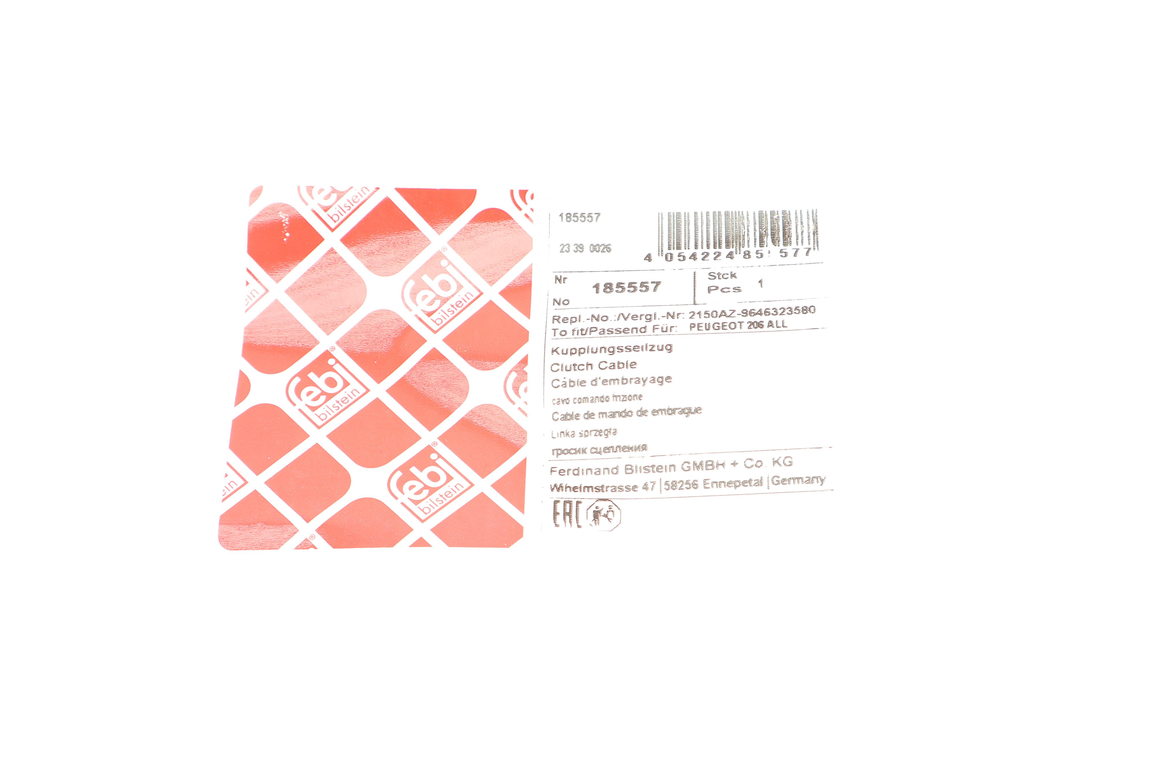 Трос зчеплення Peugeot 206 1.4-2.0 98- (838/648mm)