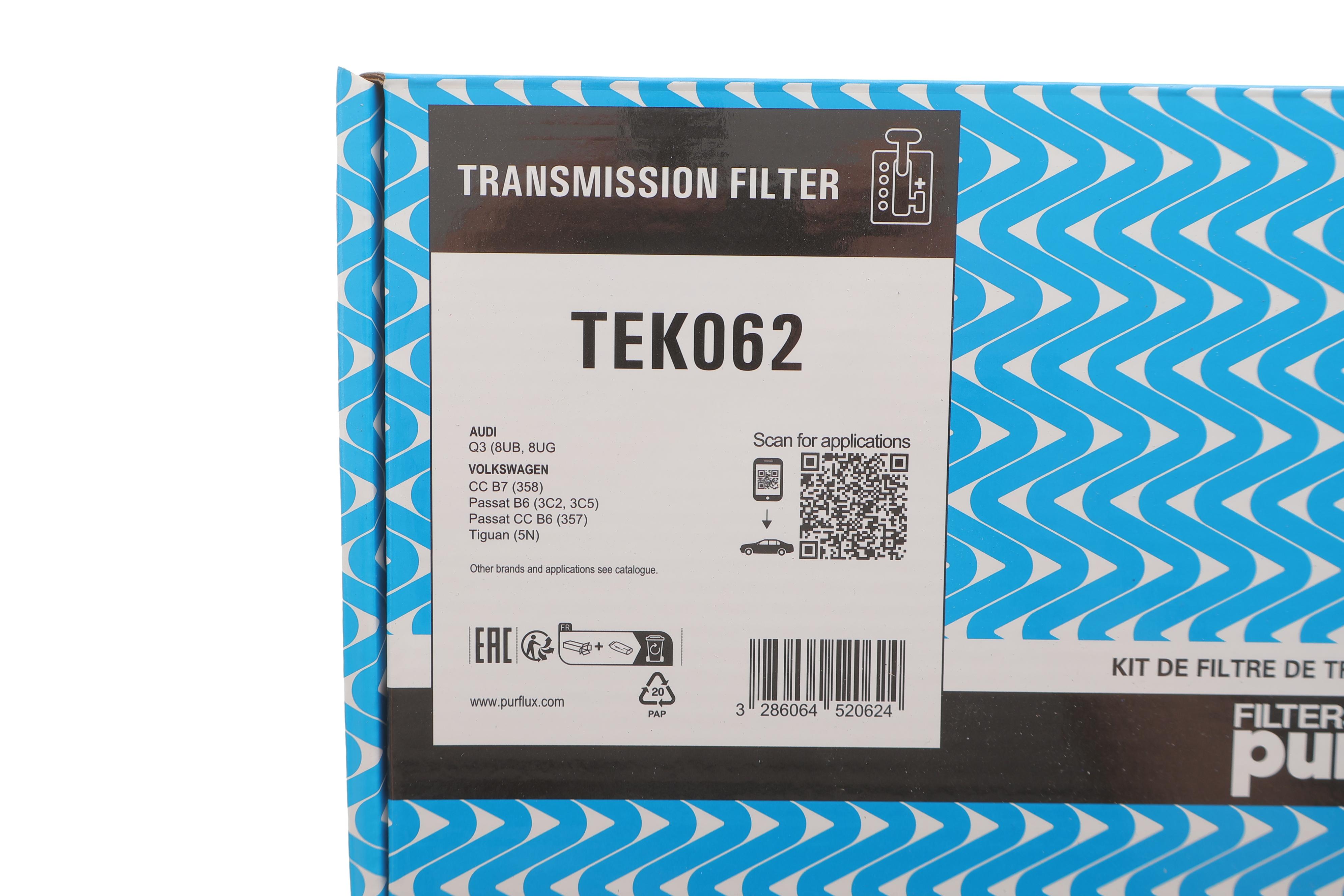 Фільтр АКПП Audi Q3/ VW CC/ Passat/ Tiguan 2.0 TFSI 11-18 (к-кт з прокладкою)