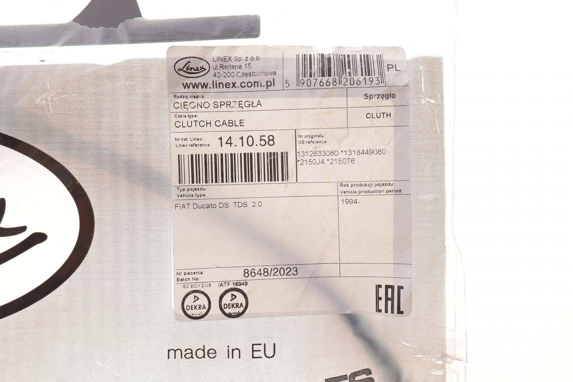 Трос зчеплення Fiat Ducato/Citroen Jumper/Peugeot Boxer 1.9D/TD 94-02 (1090/555 мм)