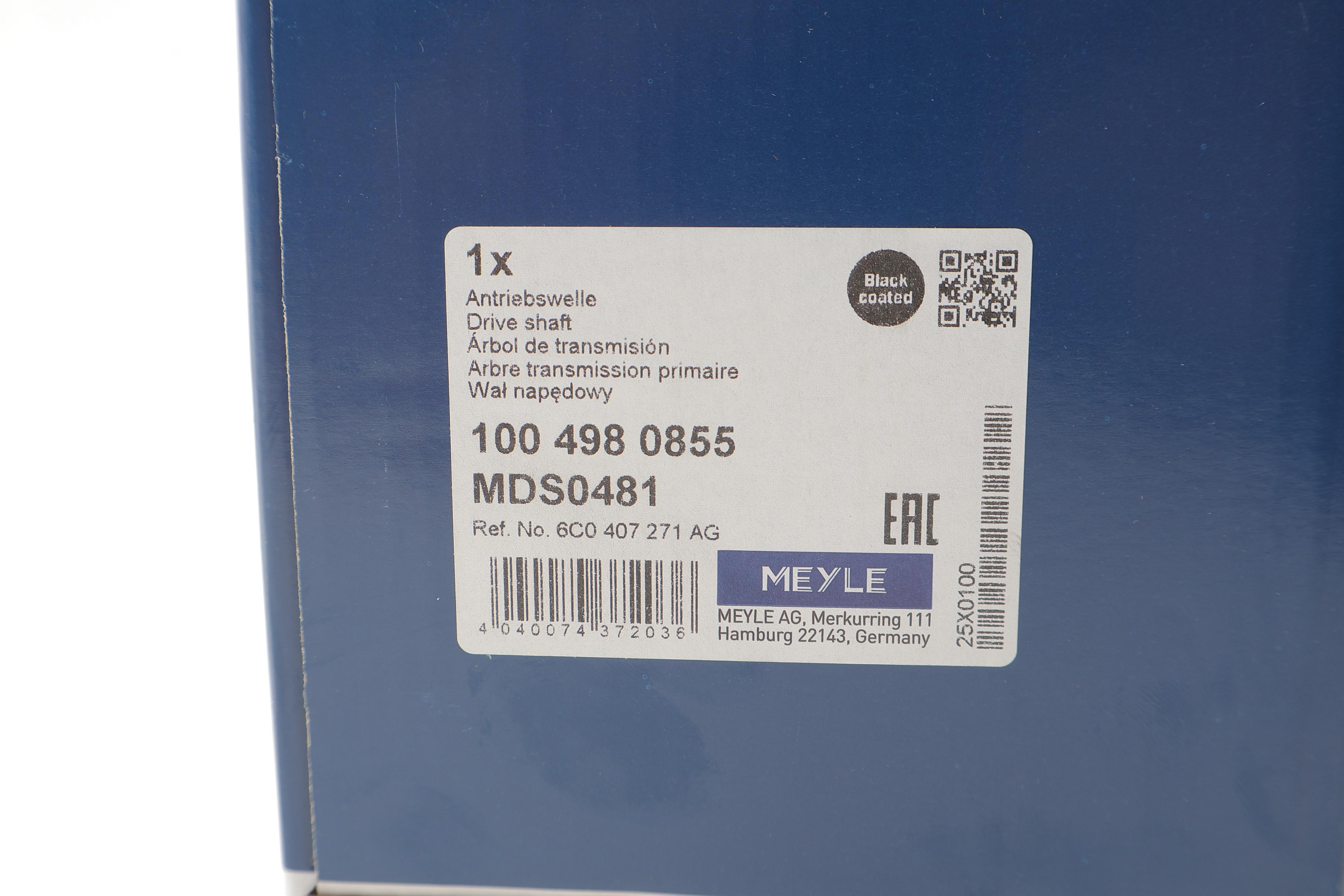 Піввісь (передня) (L) Skoda Fabia/VW Polo 1.0 TSI 14-21 (36z/27z/472mm)