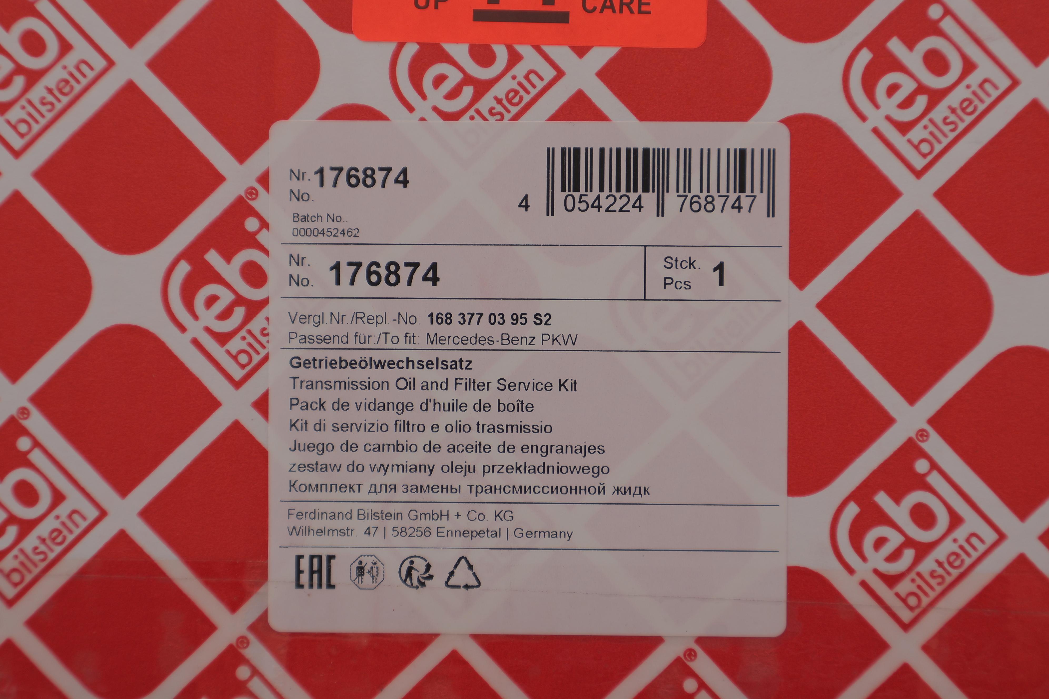 Комплект для заміни оливи АКПП MB A-class (W168)/Vaneo (414) 97-05