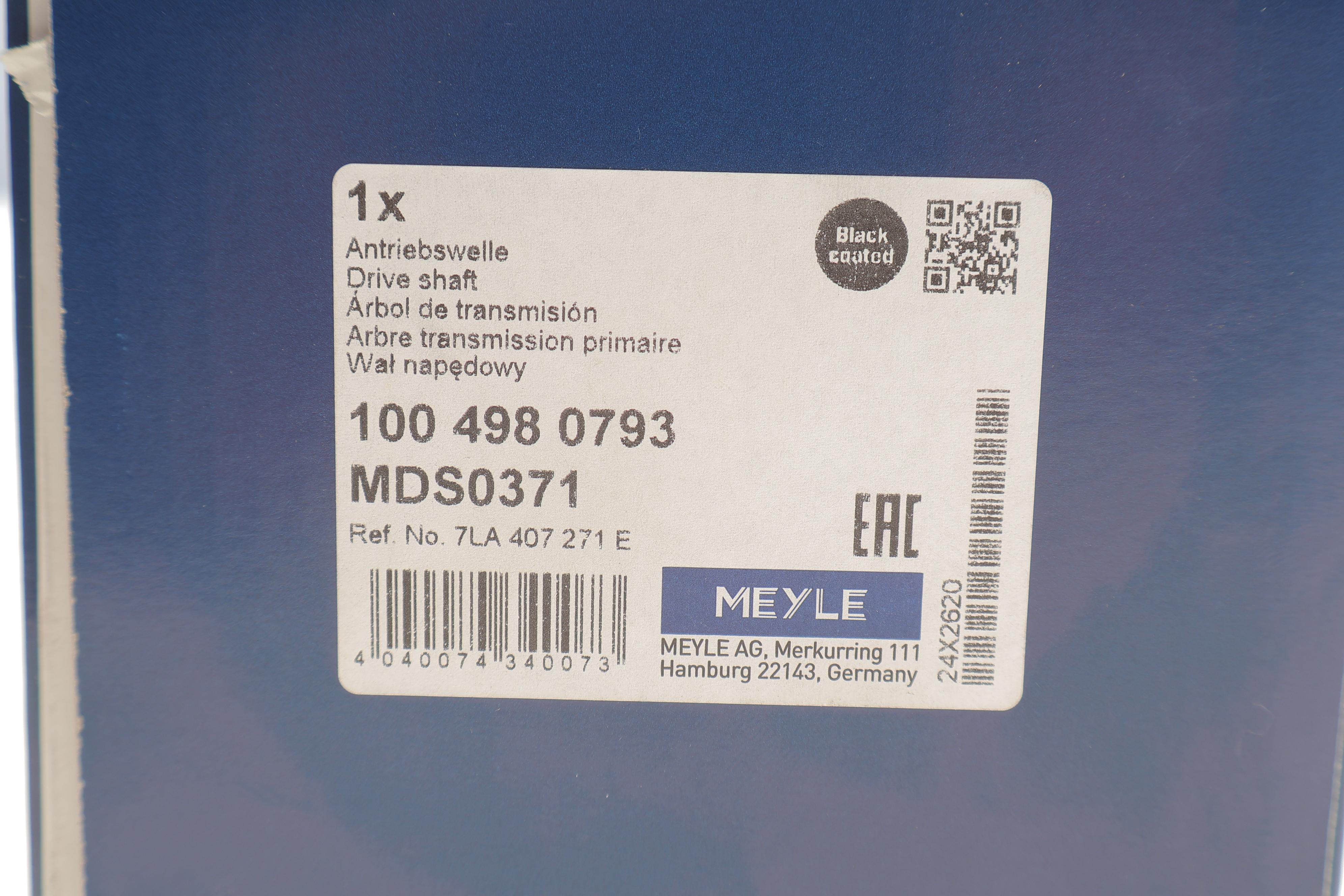 Піввісь (передня) VW T5/T6 2.0 BiTDI 09- (L) (37x38x645)
