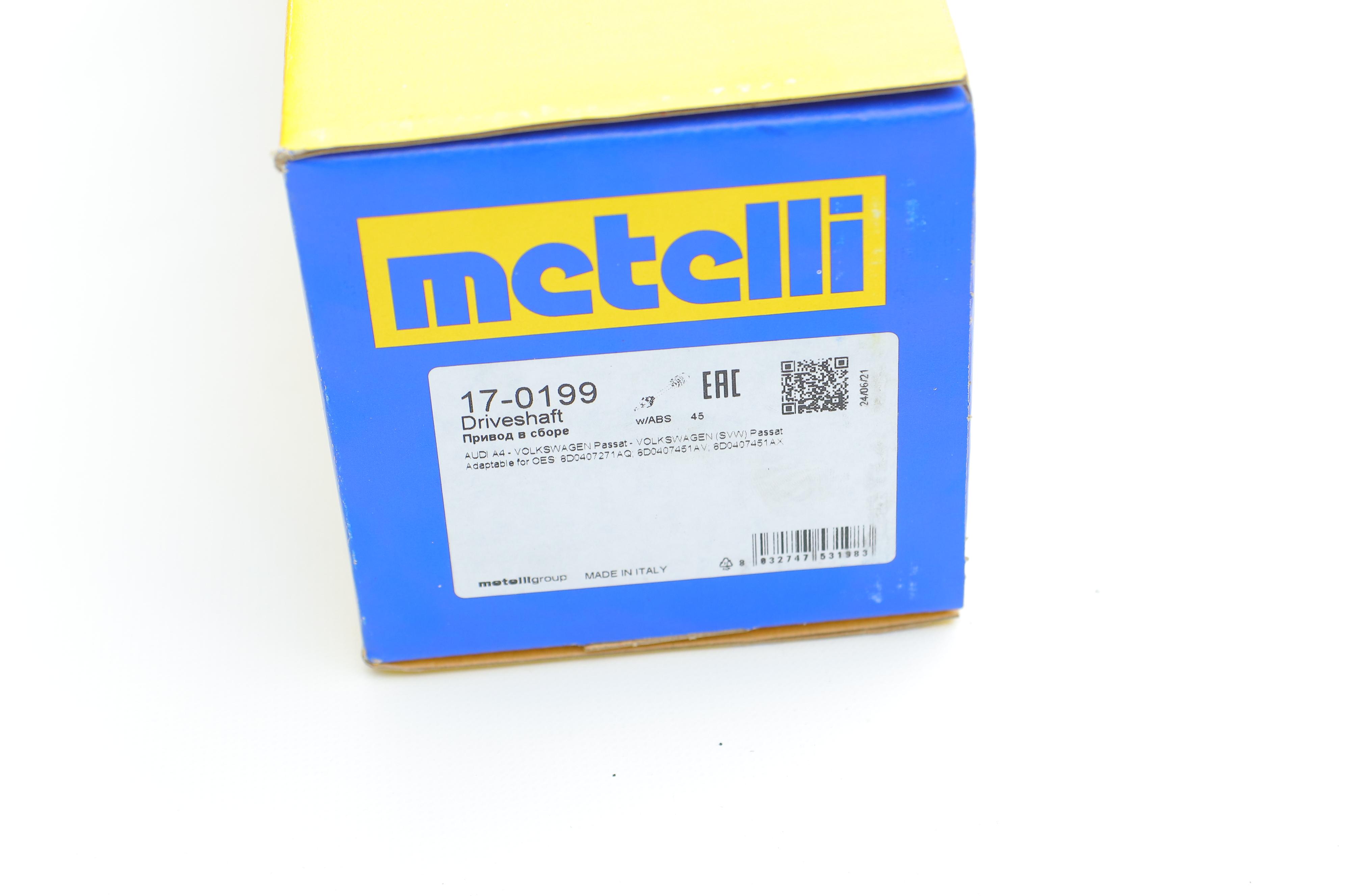 Піввісь (передня) (L) Audi A4 1.8/T 95-01/VW Passat B5 1.8/2.0 96-00 (33z/28z/609mm) (+ABS45z) МКПП