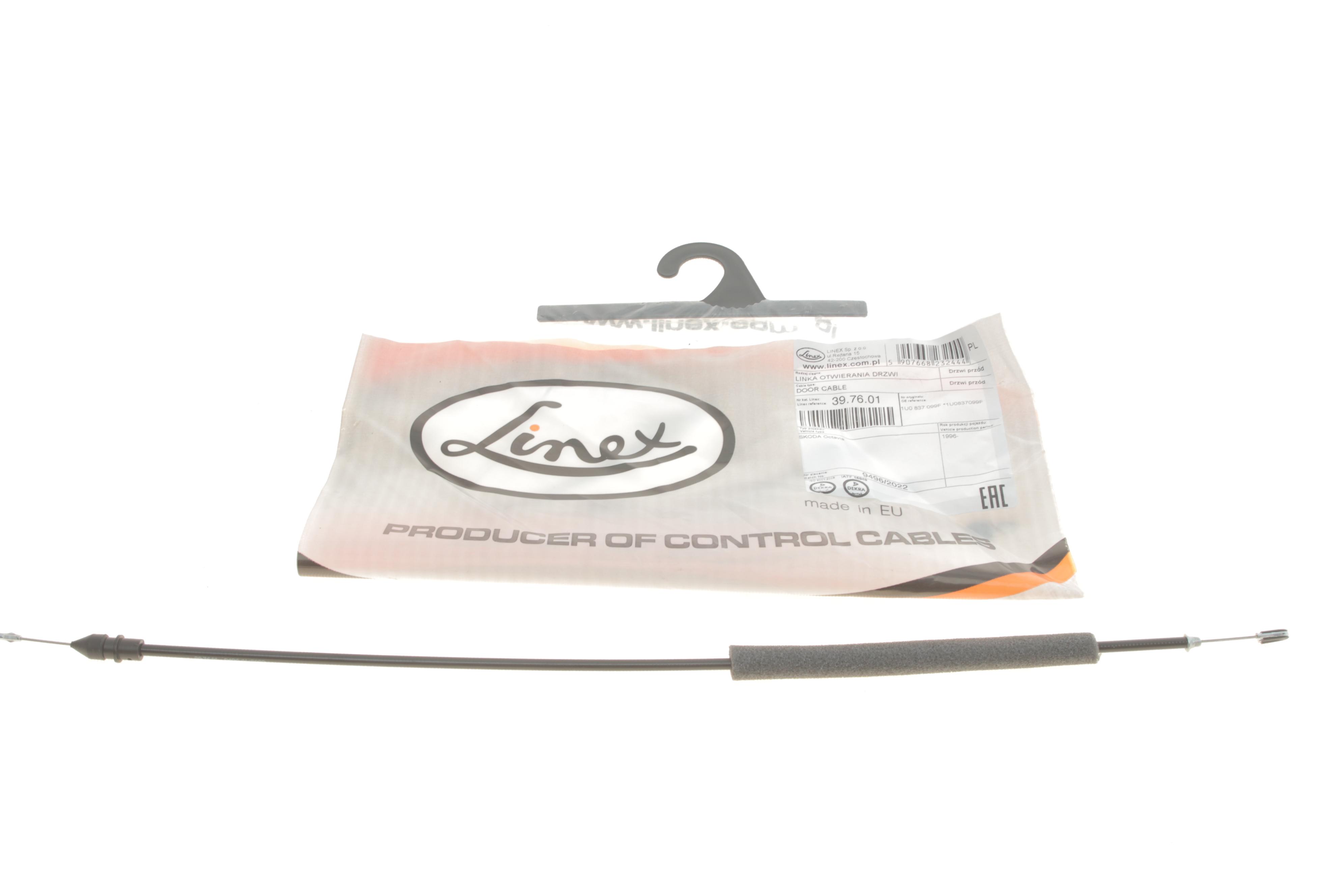 Трос дверей (передніх) Skoda Octavia 96- (543/445мм)