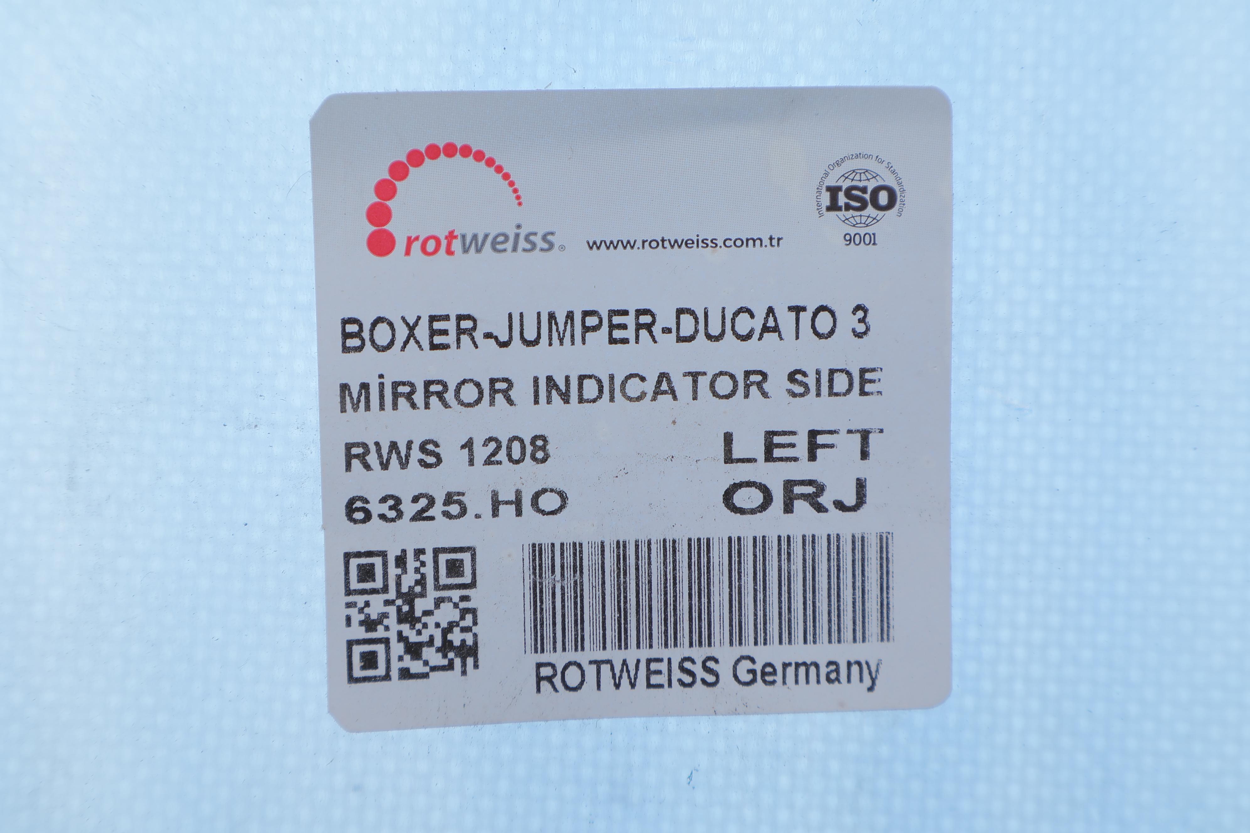 Повторювач повороту на дзеркало Fiat Ducato/Peugeot Boxer 06- (L) (білий) (71748252/6325.H0)