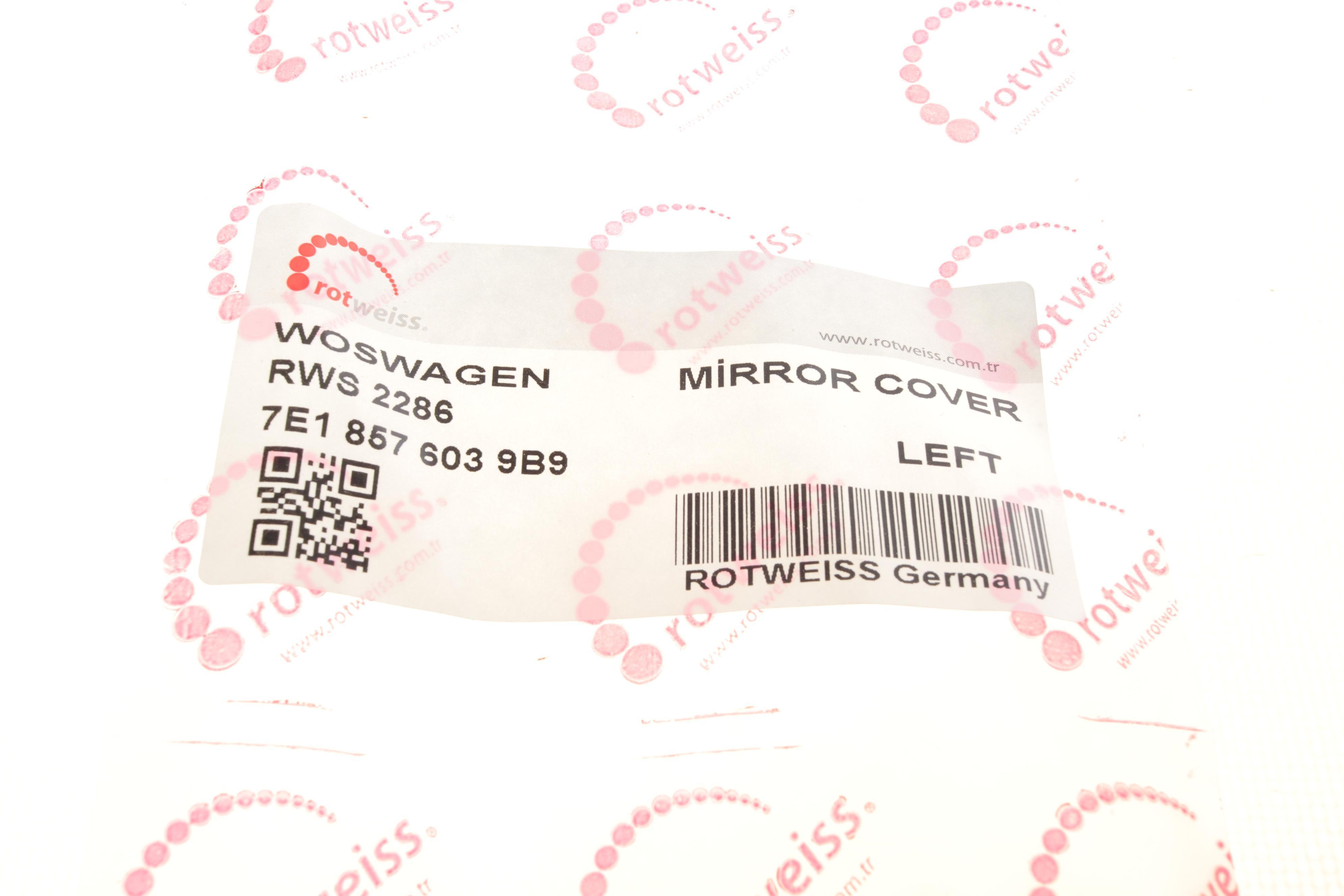 Кришка дзеркала (L) VW Caddy/T5 03- (нижня)