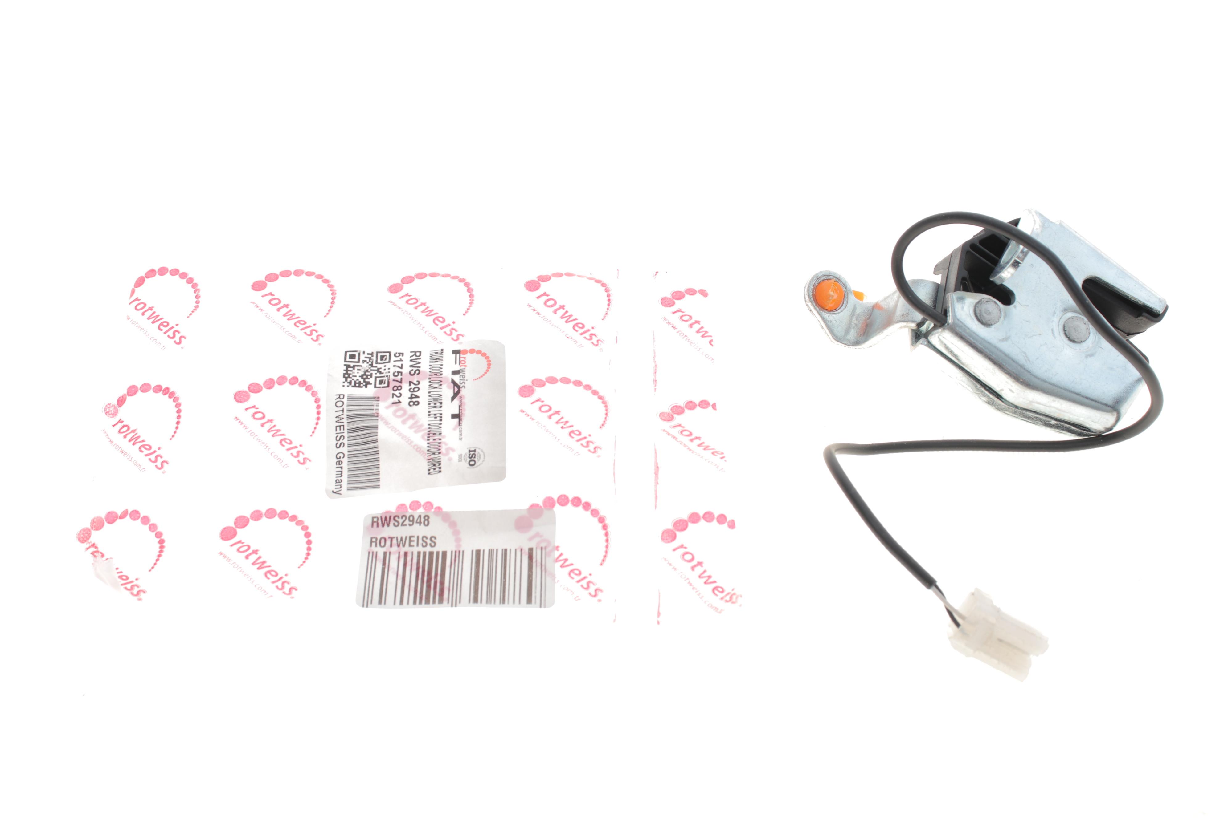 Замок дверей (задніх/знизу/L) Fiat Doblo 01- (електричний)