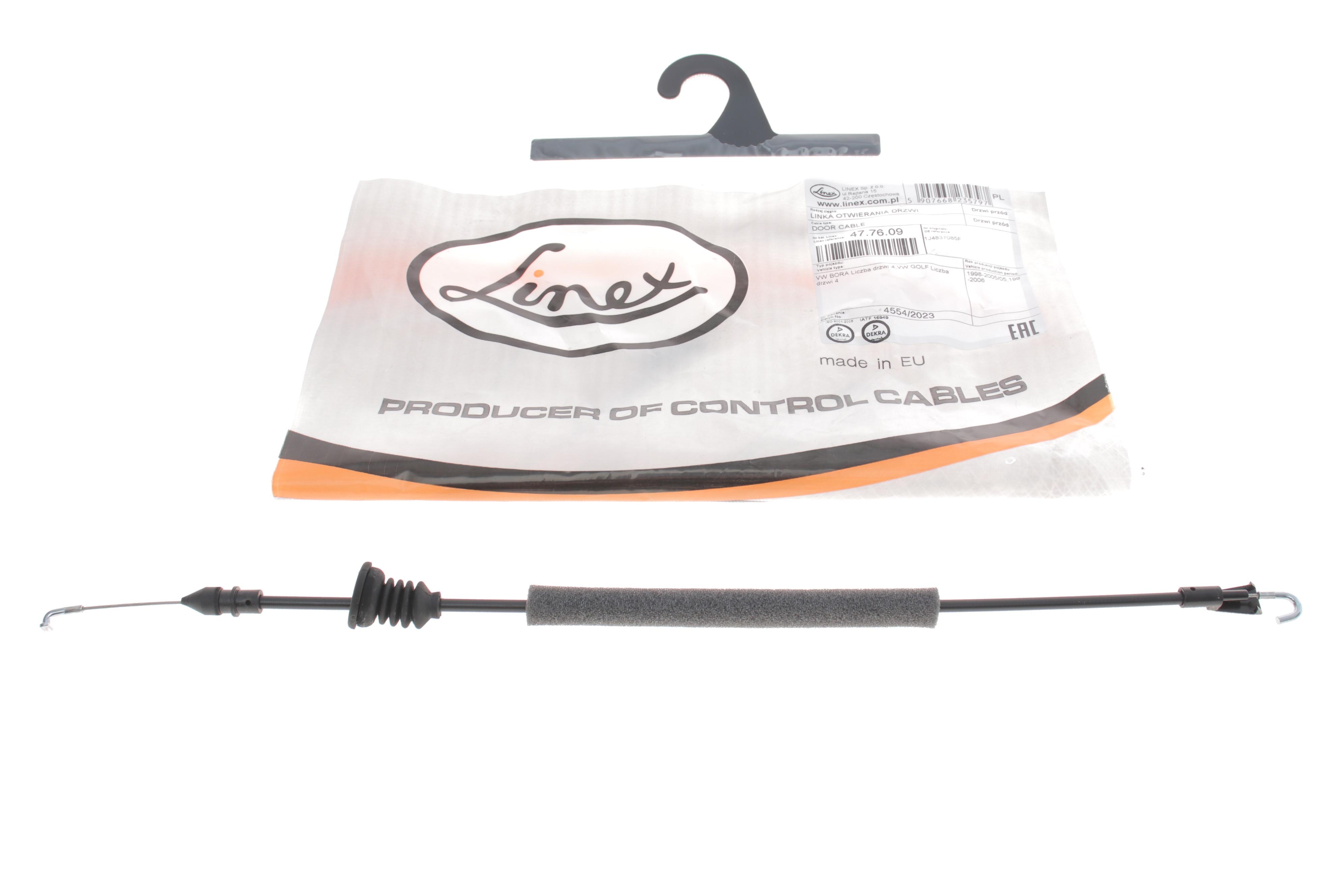 Трос замку дверей (передніх) VW Golf IV 97-05 (L=467/369mm)