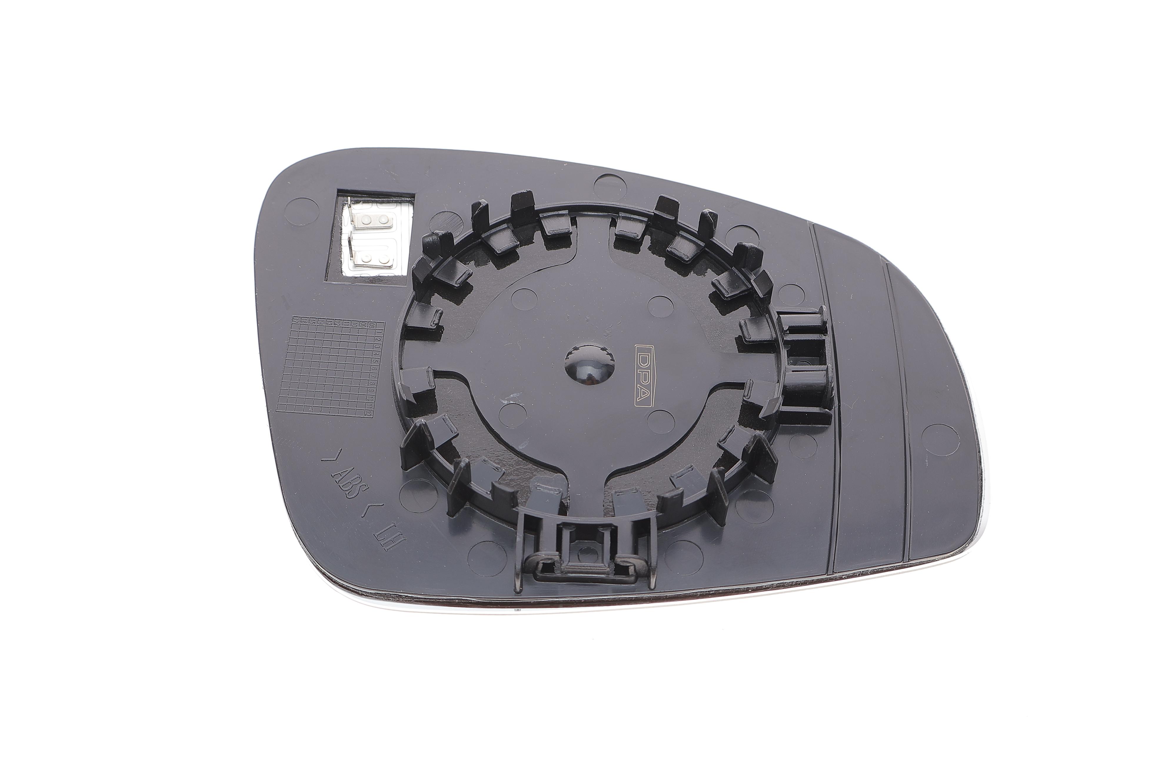 Скло дзеркала (з підігрівом) Skoda Roomster/Fabia 06-15 (L)