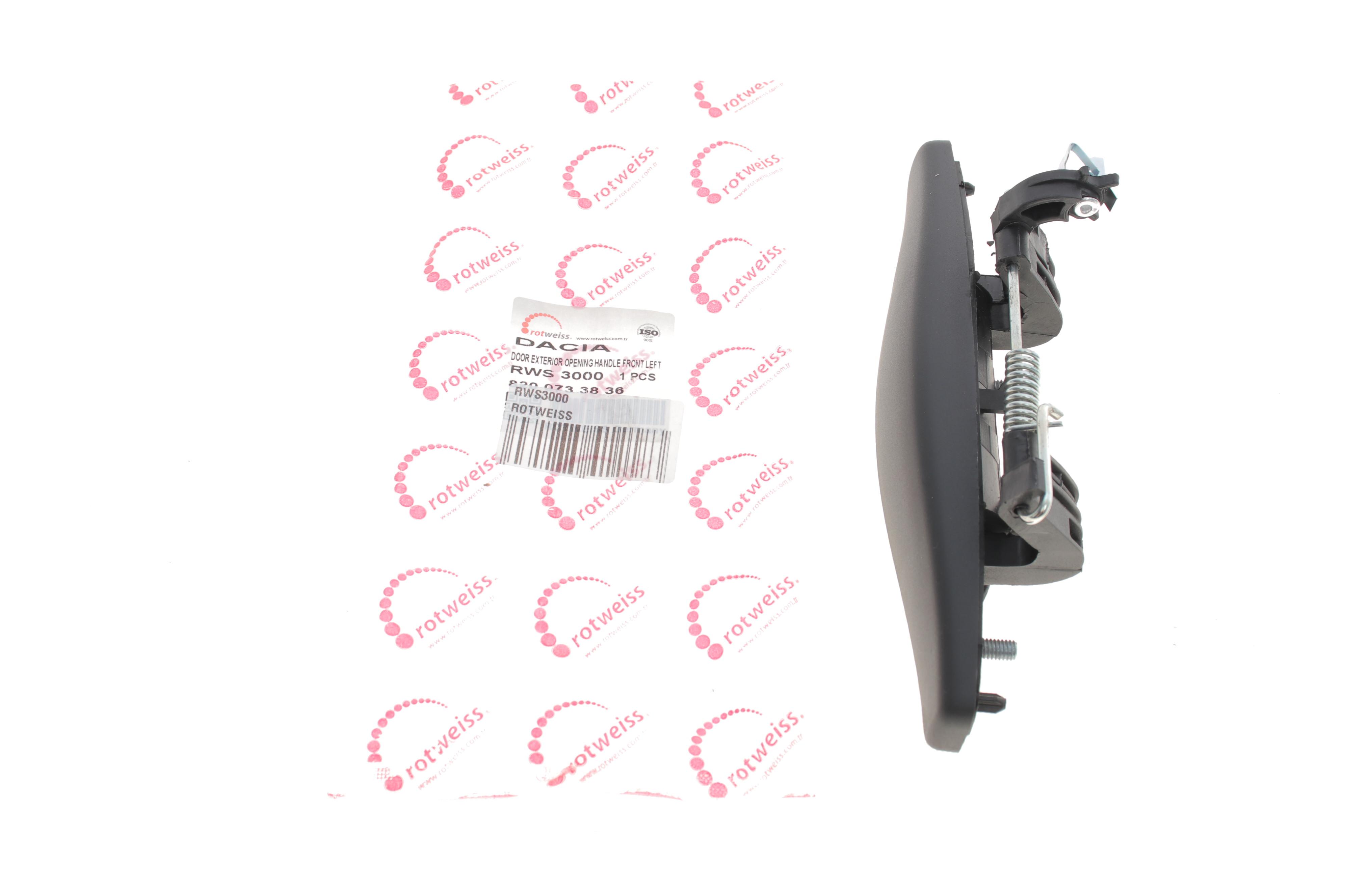 Ручка дверей (передніх/ззовні) (L) Renault Sandero 07-/Thalia 00- (черна)