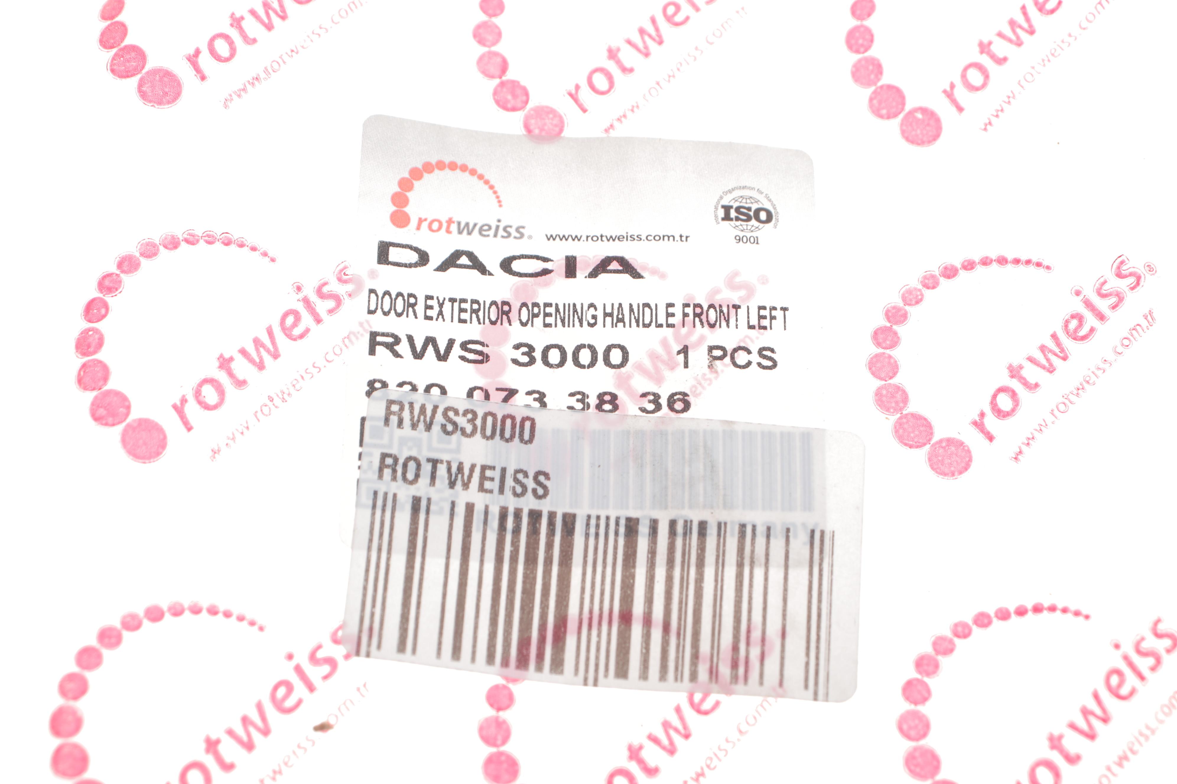 Ручка дверей (передніх/ззовні) (L) Renault Sandero 07-/Thalia 00- (черна)