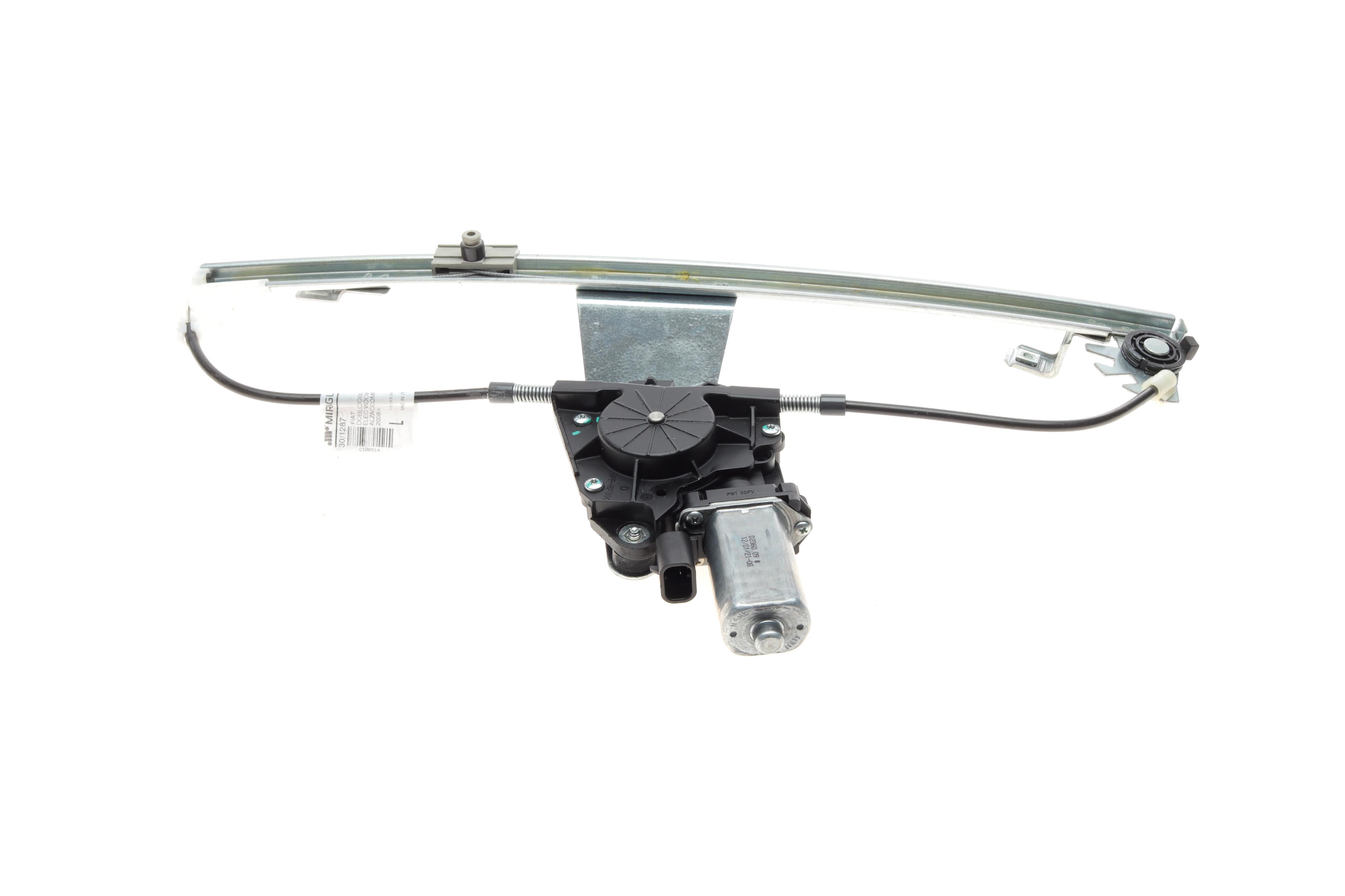 Склопідіймач (передній) Fiat Doblo 10- (L) (електро)(з моторчиком)(для ТС теплоізоляційним стек)