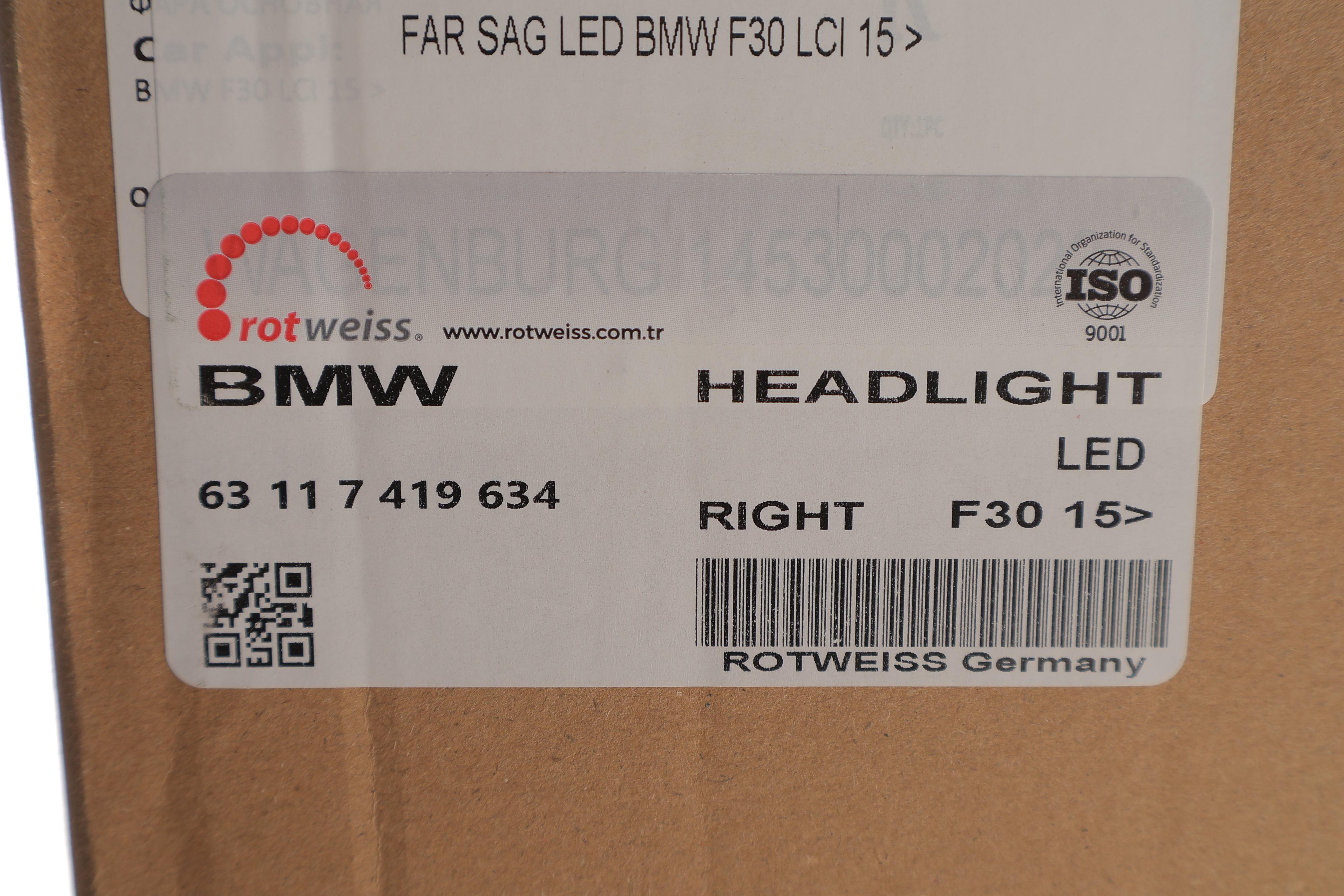 Фара (R) BMW 3 (F30/F80) 11-18 (LED)