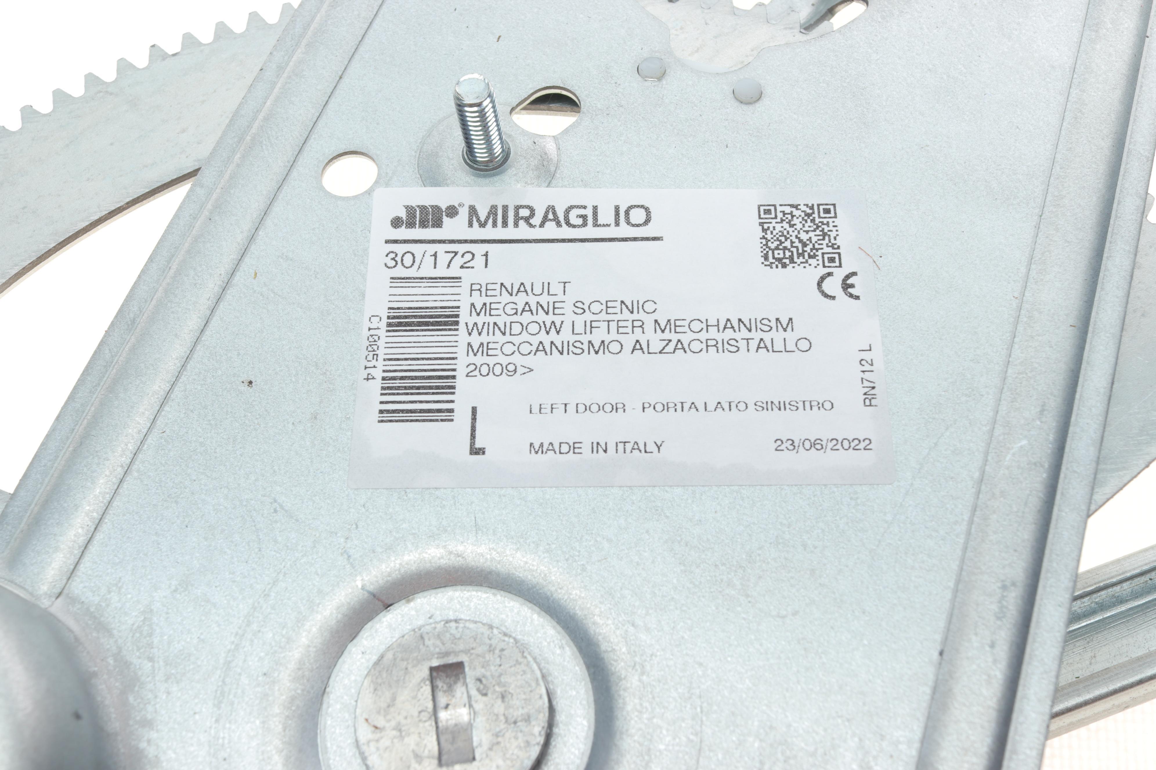 Склопідіймач (передній) Renault Scenic 09- (L) (електро) (без моторчика)