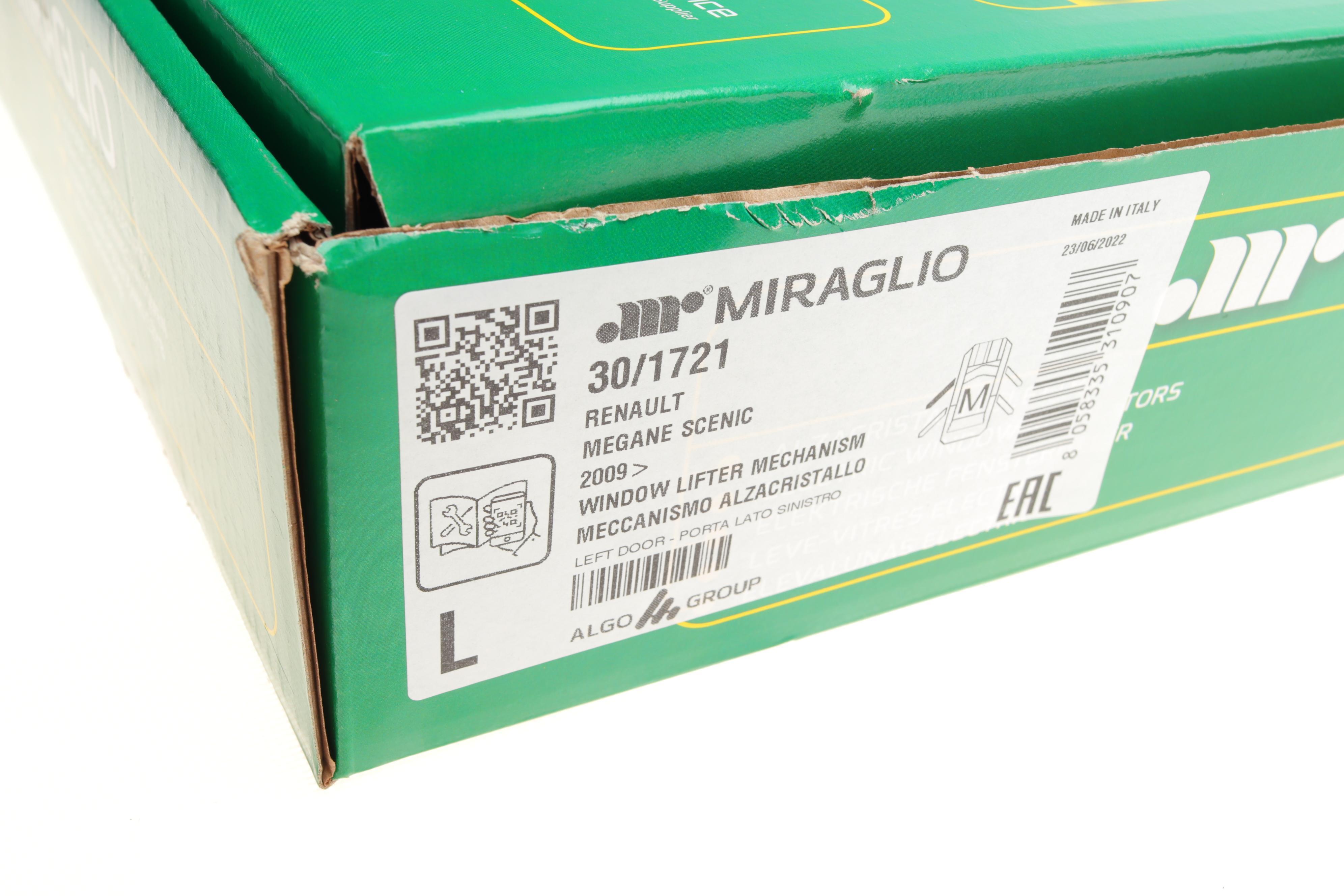 Склопідіймач (передній) Renault Scenic 09- (L) (електро) (без моторчика)