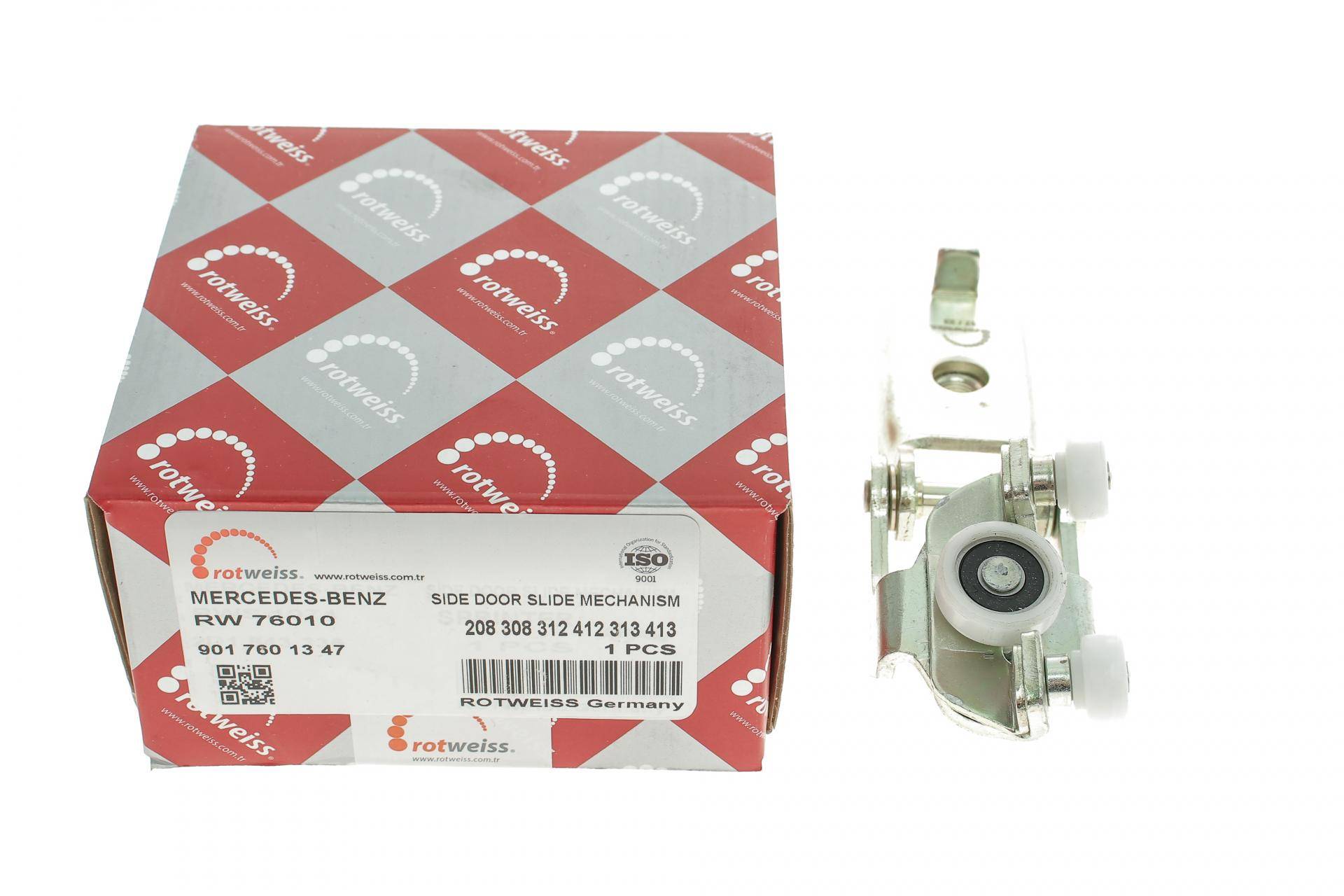 Ролик дверей (бічних/средний) MB Sprinter/VW LT 96-00 (з кронштейном) (9017601347)