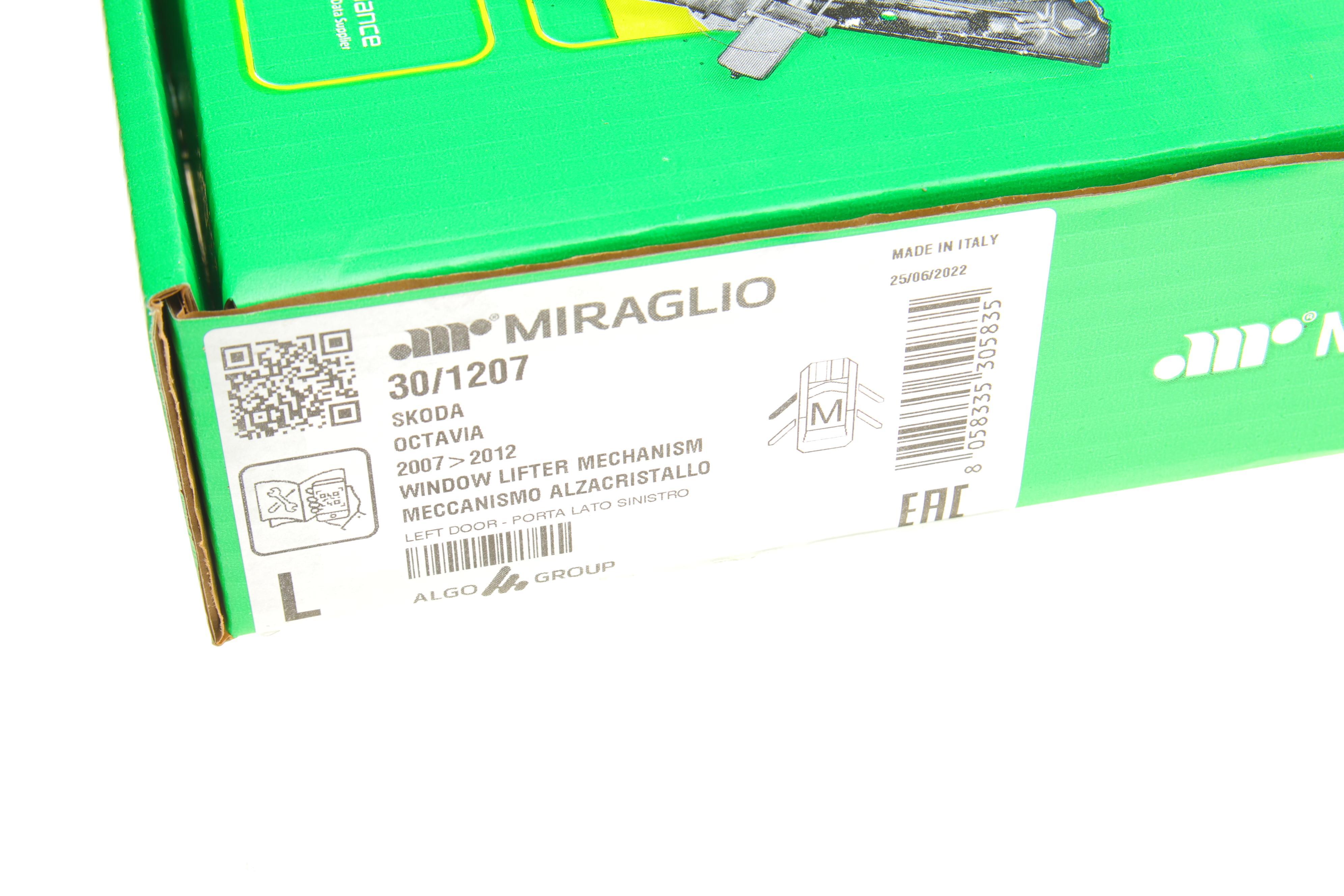 Склопідіймач (передній) Skoda Octavia 04-13 (L) (електро) (без моторчика)