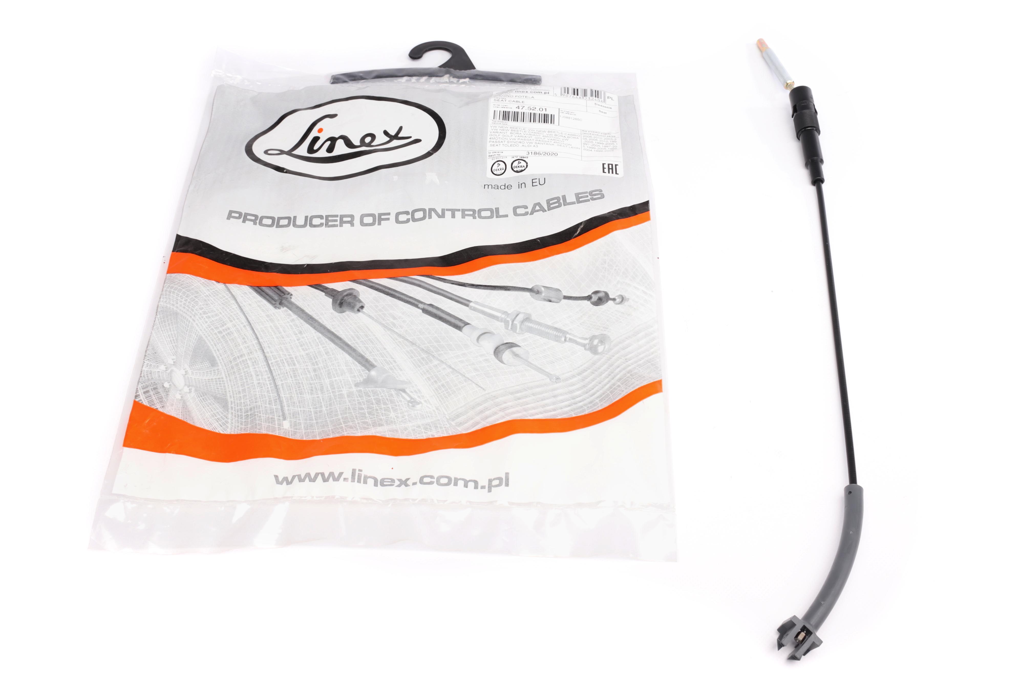 Трос регулювання cпинки сидіння Audi A3/VW Passat/Golf/Seat Leon 96-10 (471mm)