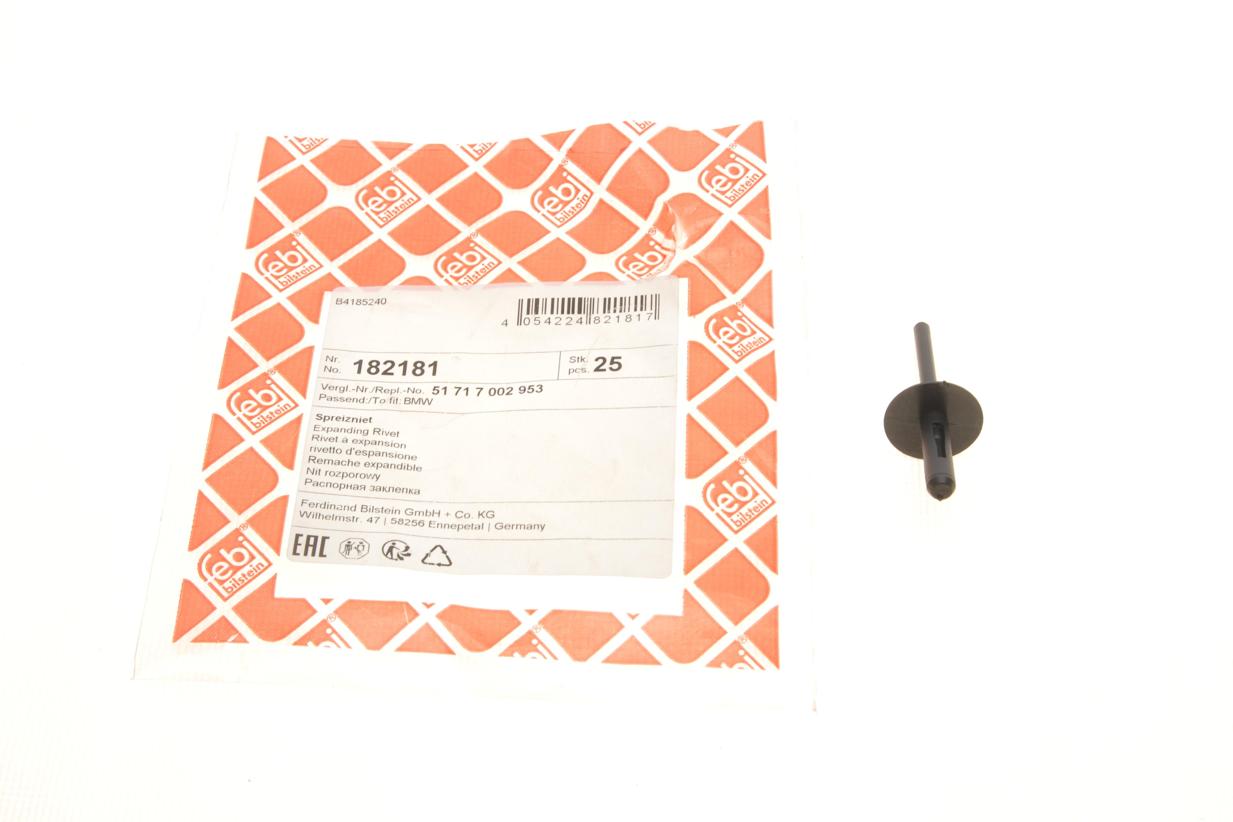 Заклепка кріплення підкрила BMW 3 (E90/E91/E92/E93) 06-13