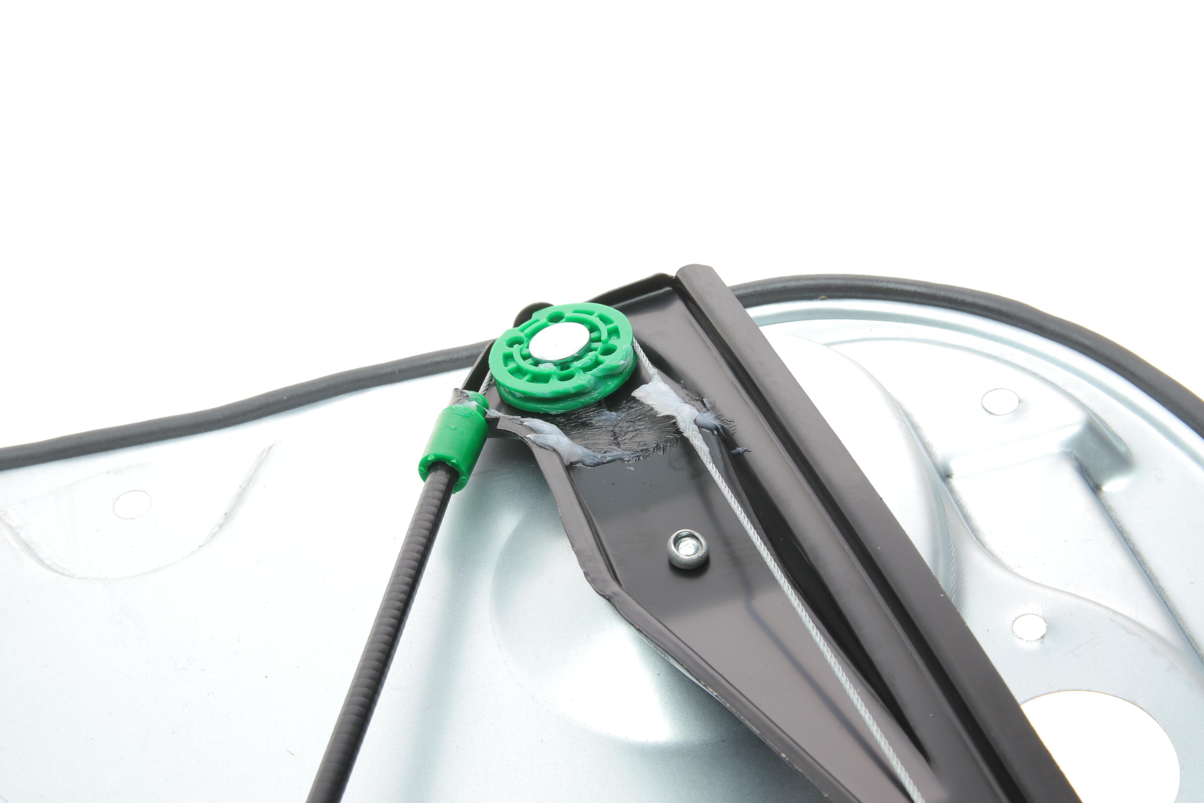 Склопідіймач (передній) Skoda Fabia 99-08 (R) (електро) (без моторчика) (з пластиною)