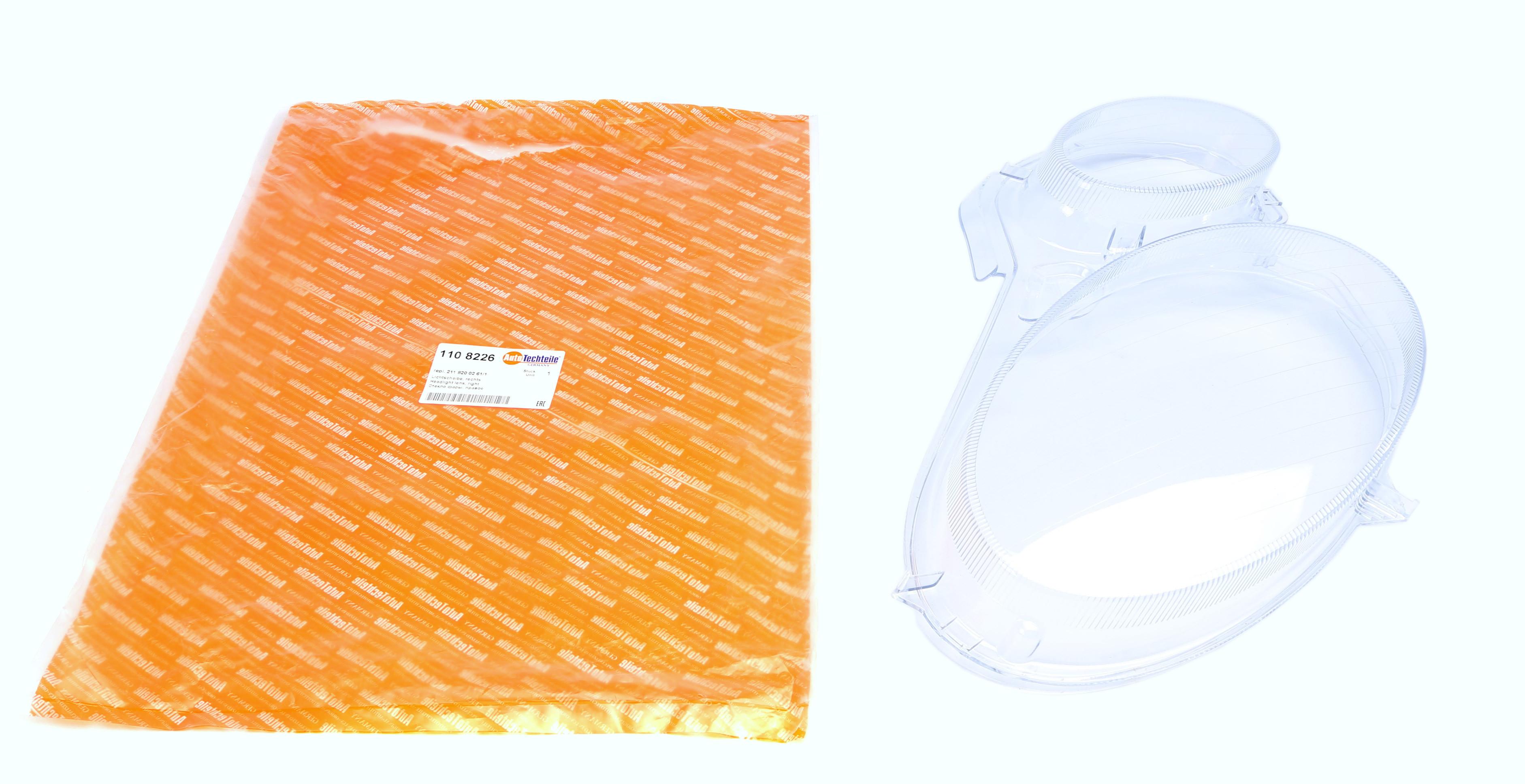 Скло фари MB (W211) 02-09 (R)