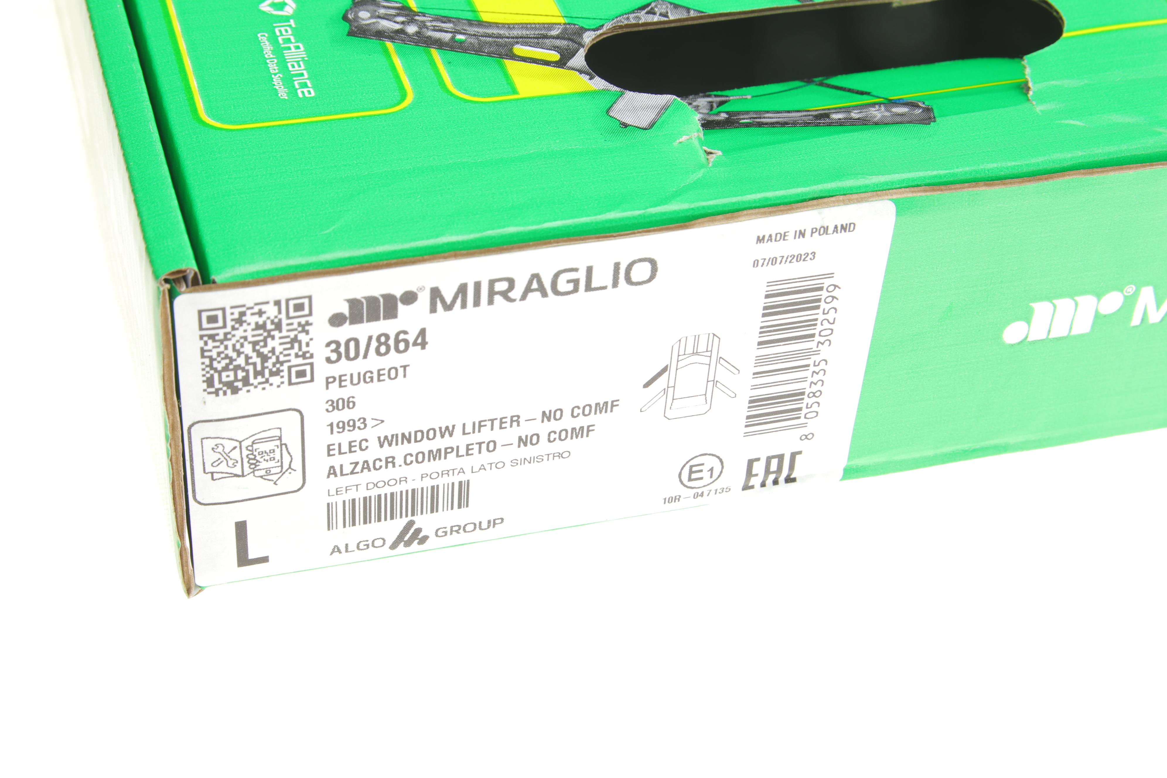 Склопідіймач (передній) Peugeot 306 97-02 (L) (електро) (з моторчиком)