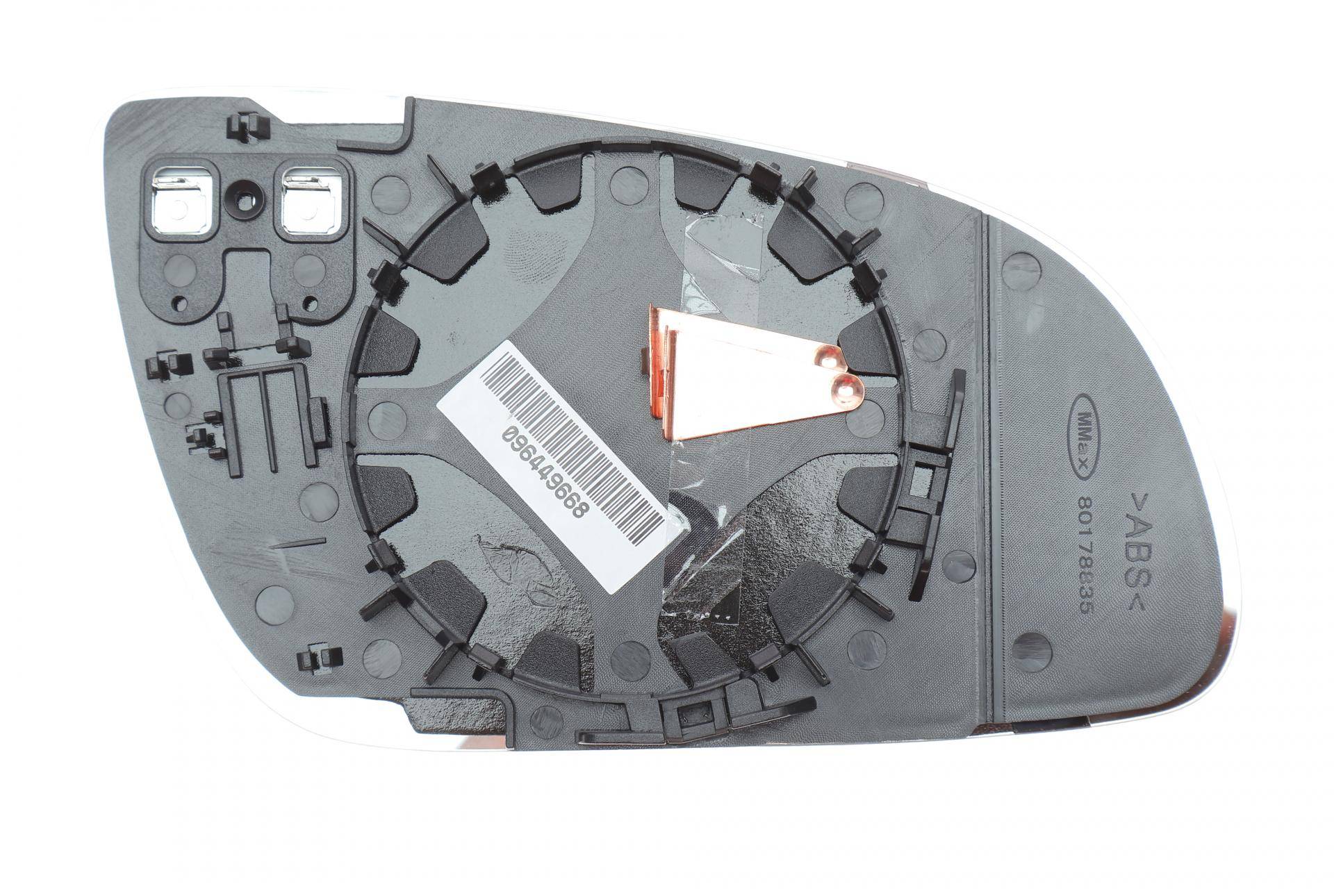 Скло дзеркала (з підігрівом) Audi A8 03-10 (L) (синє/асферичне)