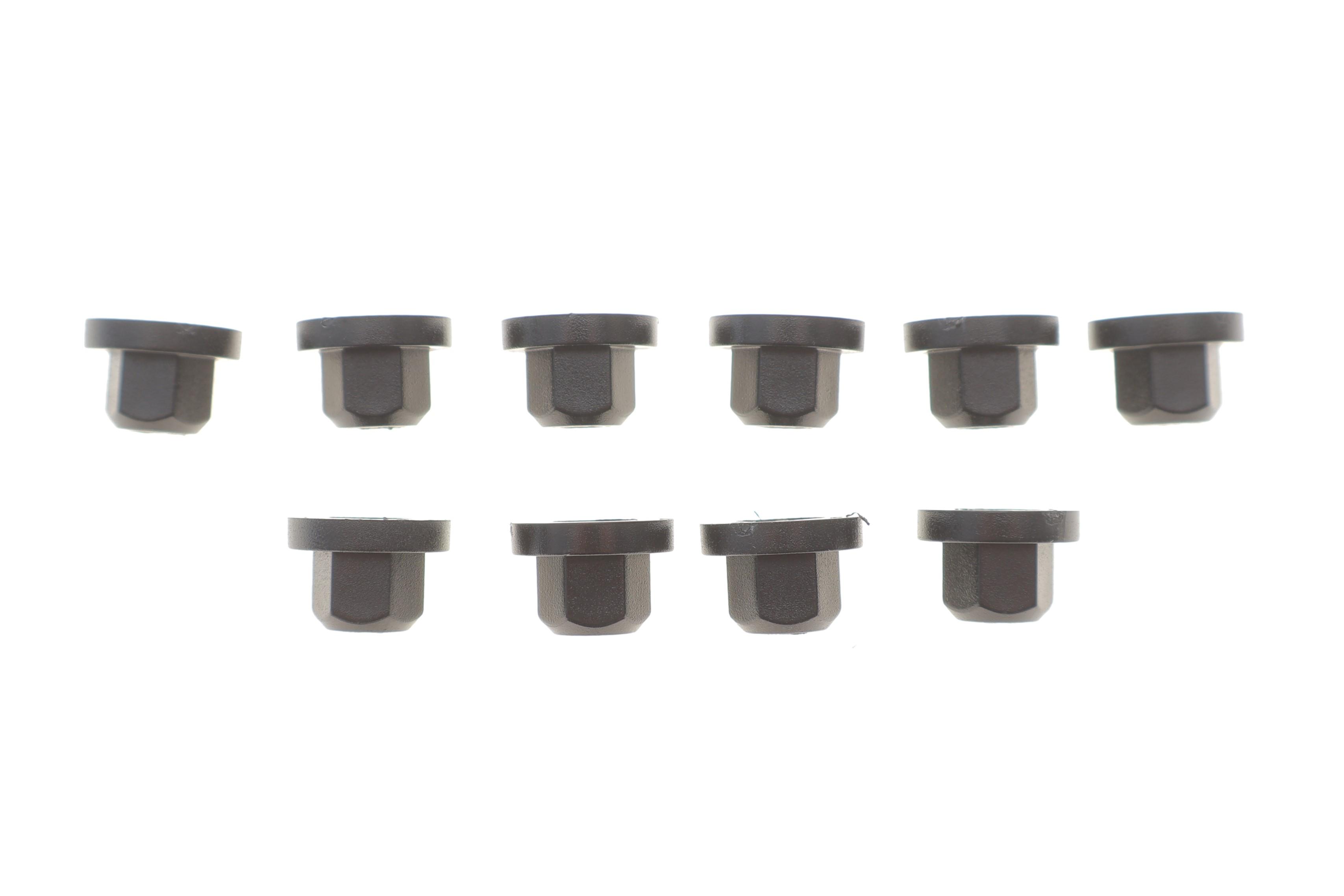 Гайка пластикова (к-кт 10шт) для кріплення деталей кузова BMW/MB (чорна)