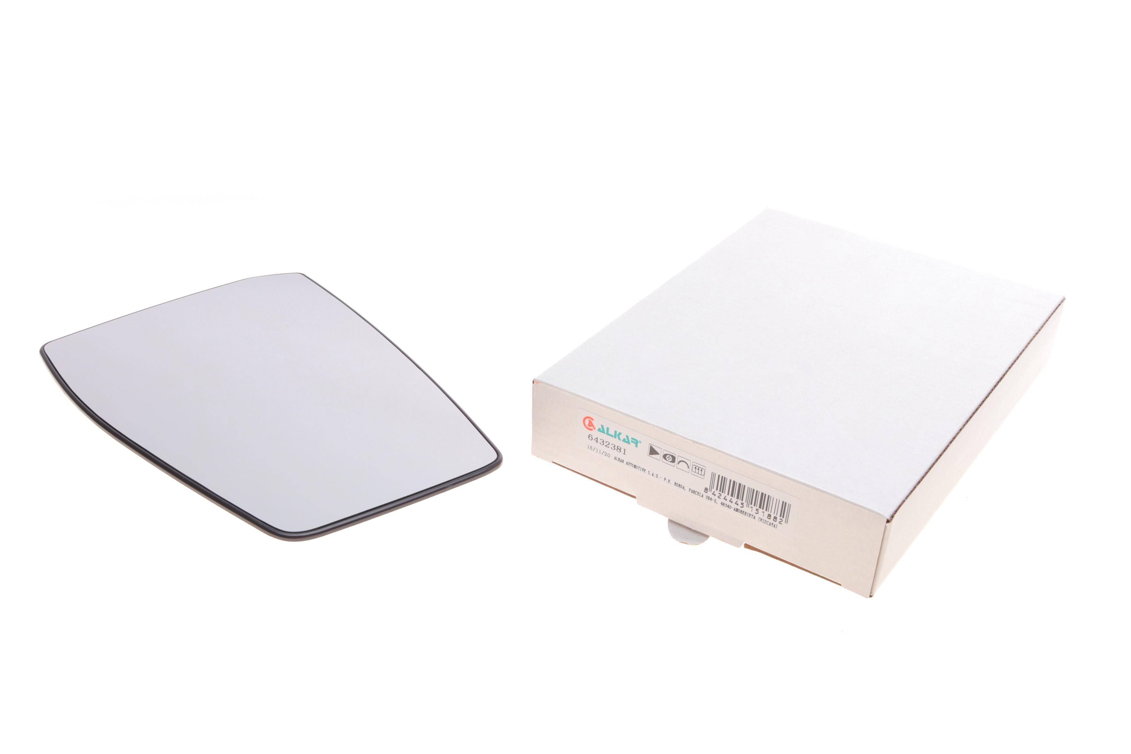 Скло дзеркала (з підігрівом) Ford Transit Custom 12- (R) (верхнє)