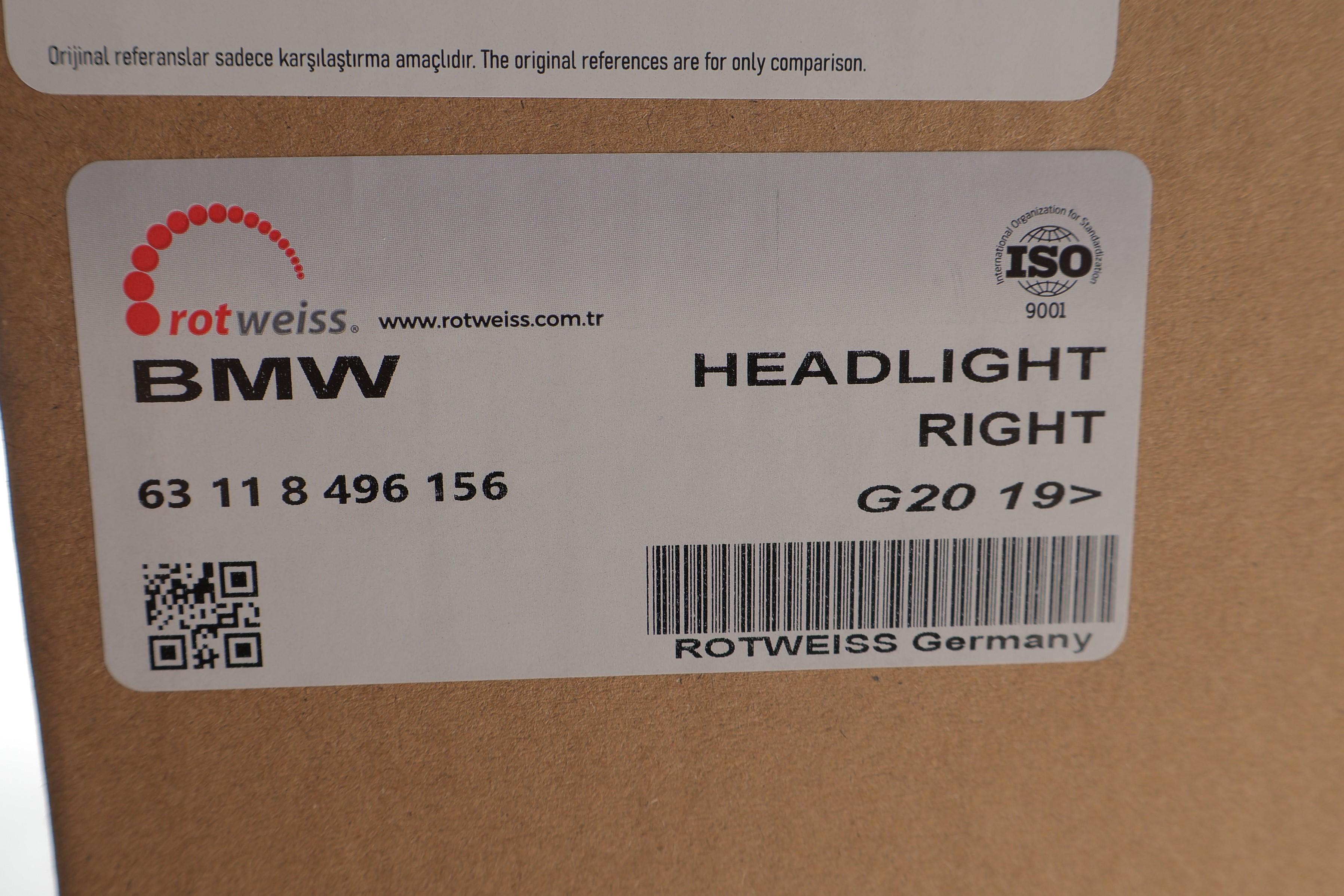 Фара (R) BMW 3 (G20/G80/G28) 18- (LED)