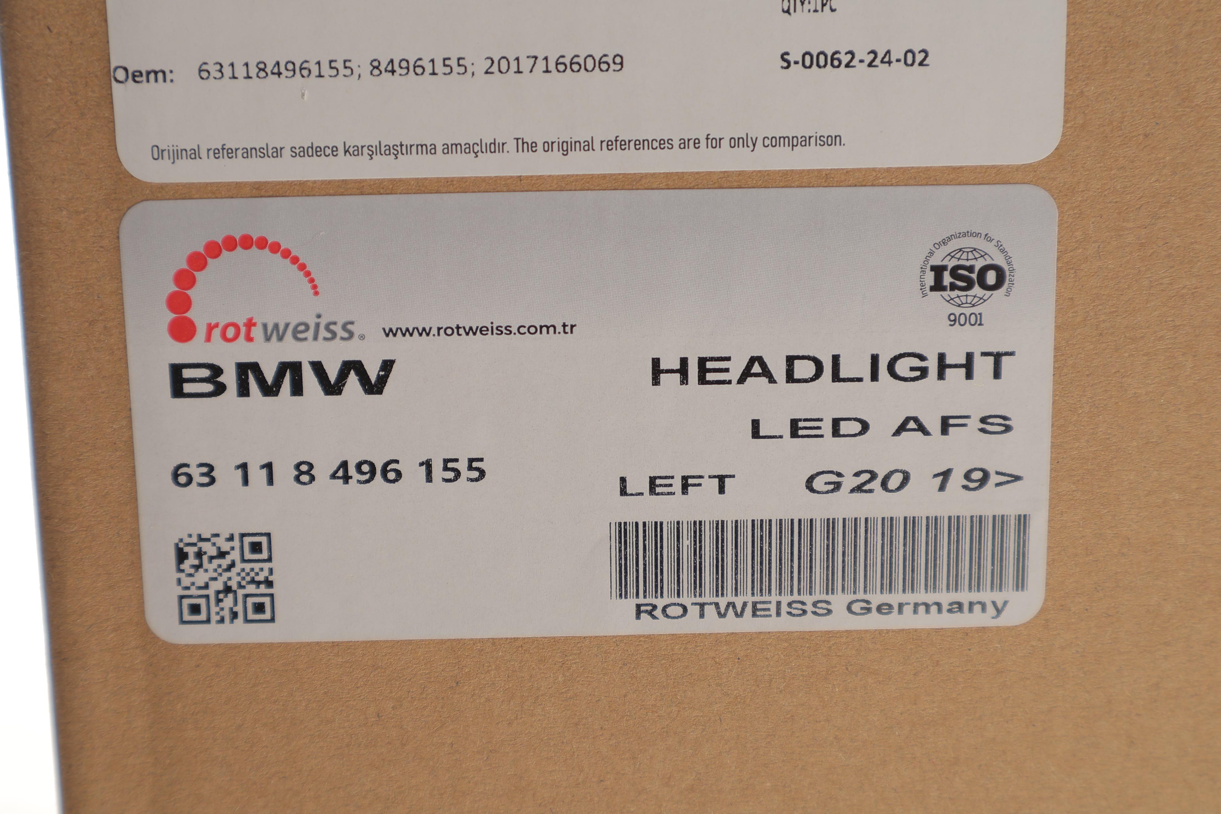 Фара (L) BMW 3 (G20/G80/G28) 18- (LED)
