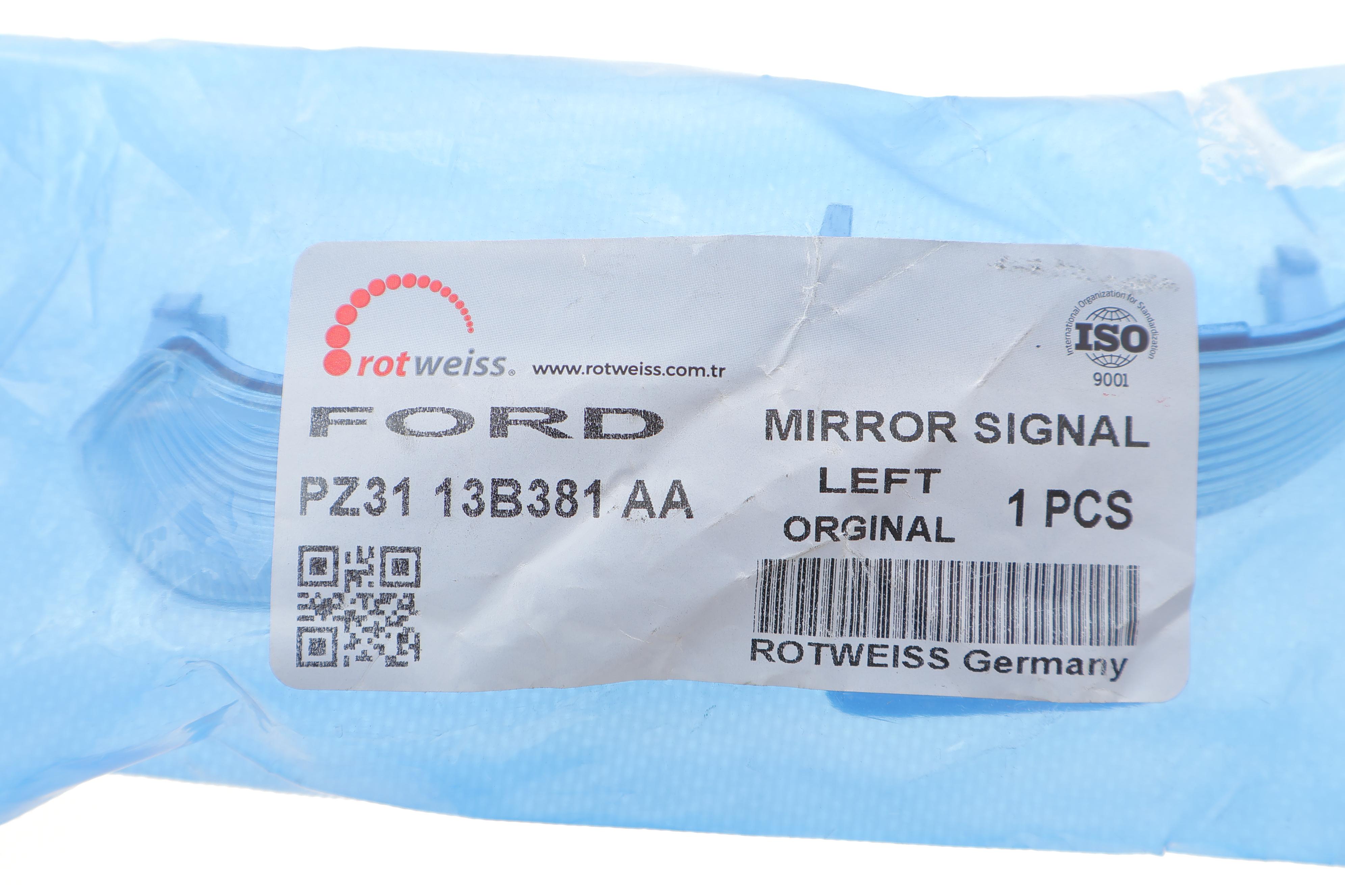 Повторювач повороту на дзеркало Ford Transit Custom 23- (L)